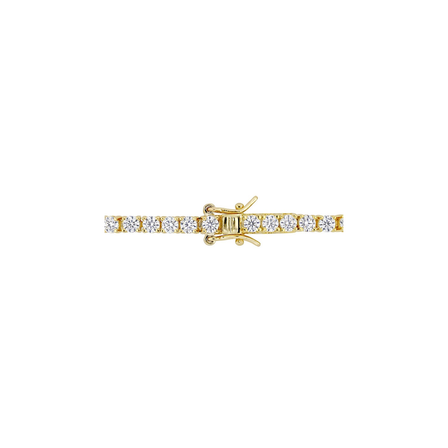 5.10 Carat Bracelet de tennis Moissanite cr???? en laboratoire en argent sterling jaune plaqu?? jaune