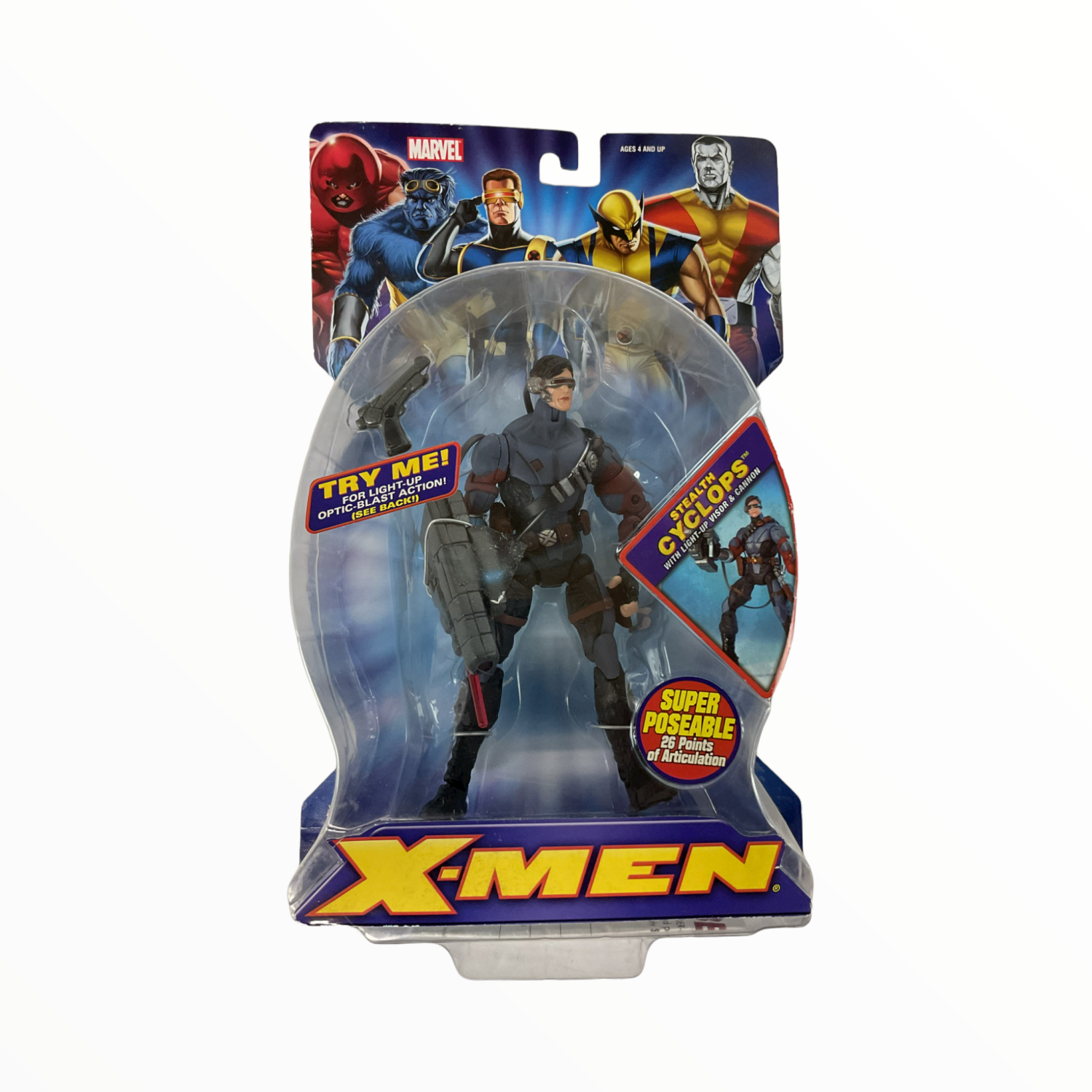 X-Men Action Figure Asst. 2:Stealth Cyclops w/ Light-Up Visor & Cannon