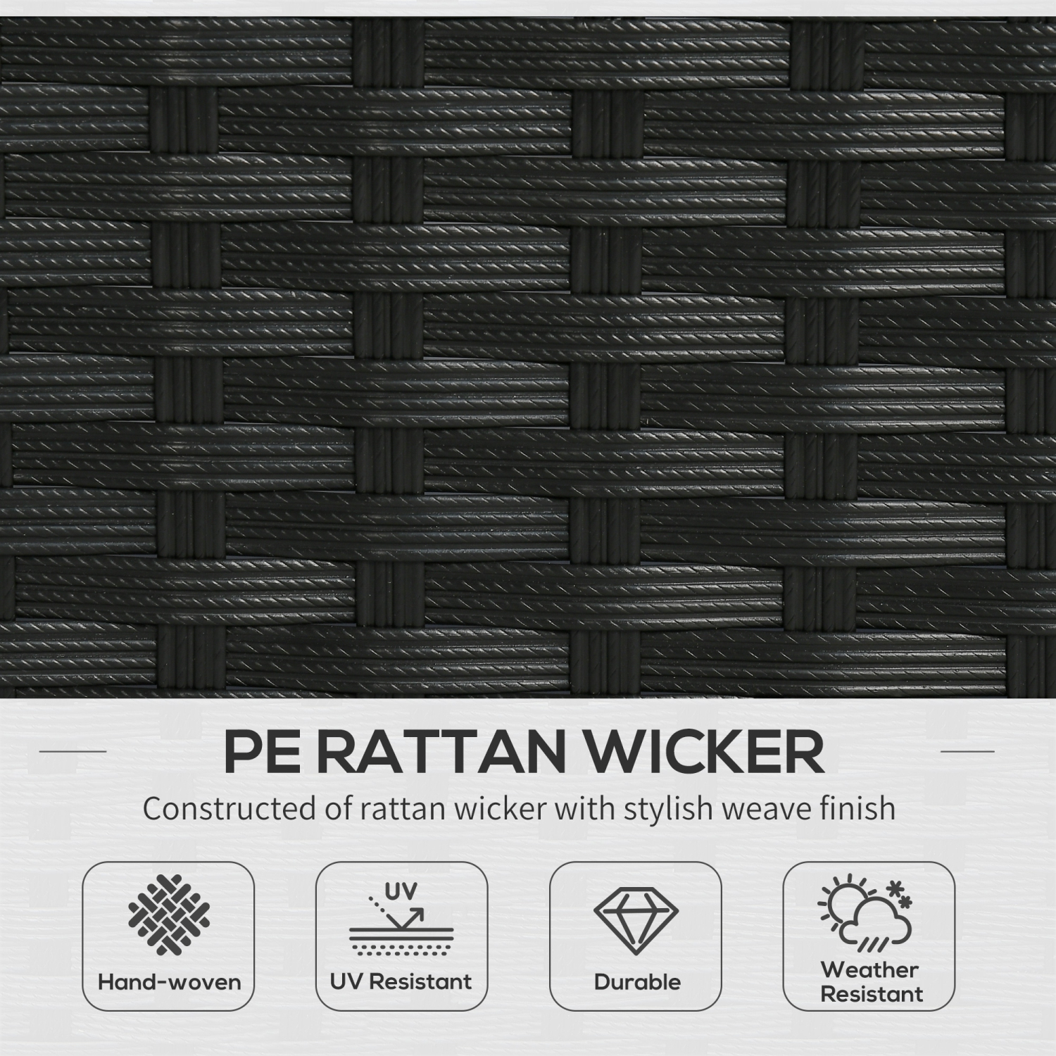 Outsunny Mobilier de terrasse en osier, canapé d'extérieur en rotin PE avec pergola rétractable, abri d'ombrage pour terrasse, piscine, jardin,