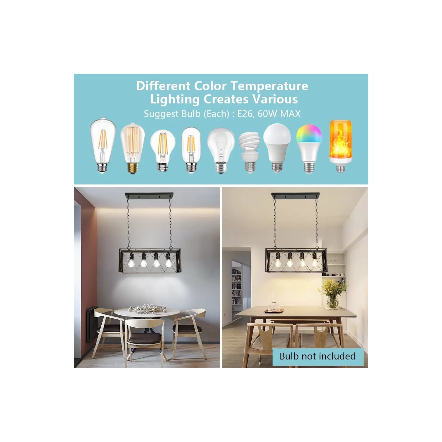 A|M Lighting – Luminaire suspendu industriel pour îlot de cuisine, luminaire suspendu rectangulaire rustique rétro à 3 lampes Pynsseu