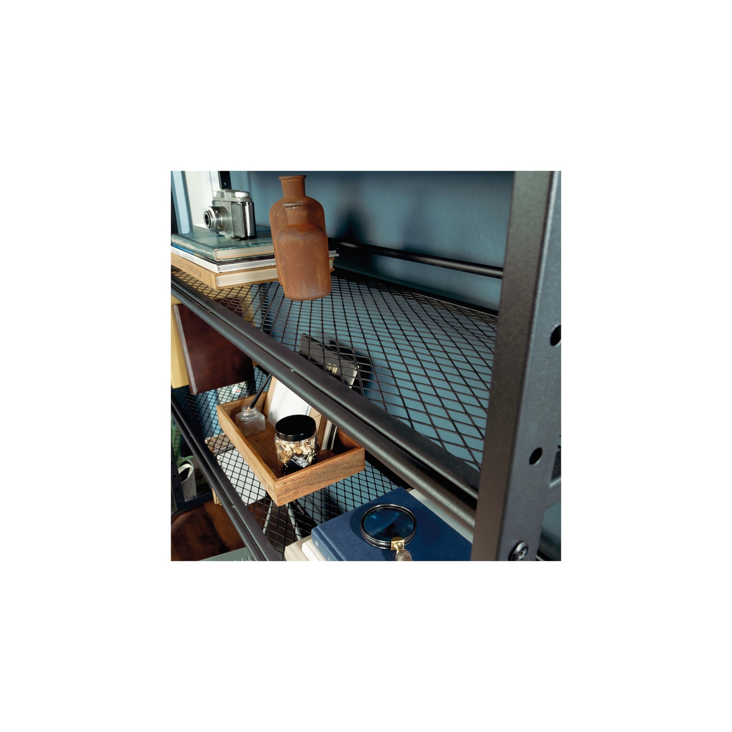 Sauder Briarbrook Engineered Wood Computer Desk with Hutch in Barrel Oak