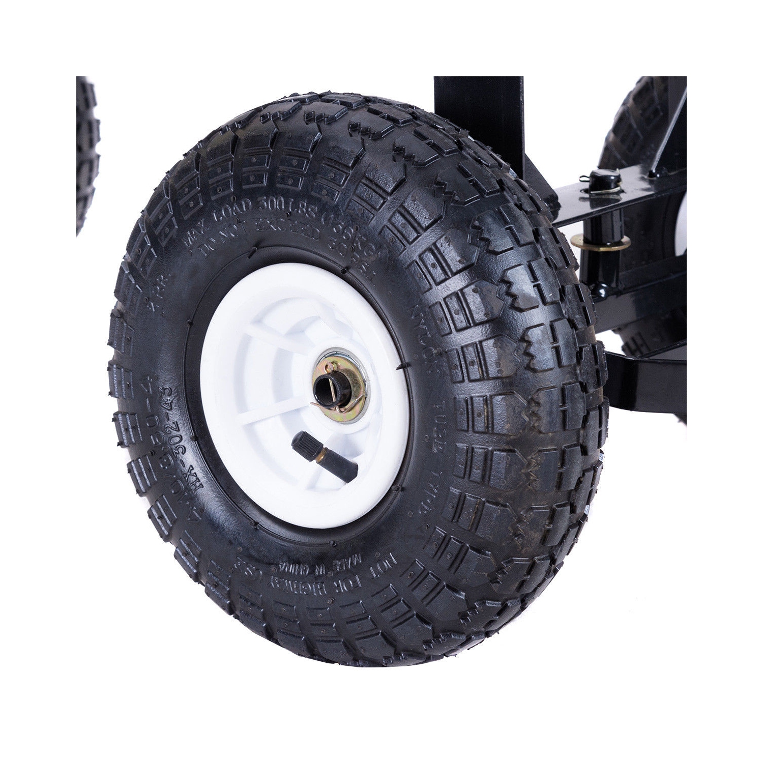 Gymax Heavy Duty Lawn Garden Utility Cart Wagon Wheelbarrow Steel Trailer