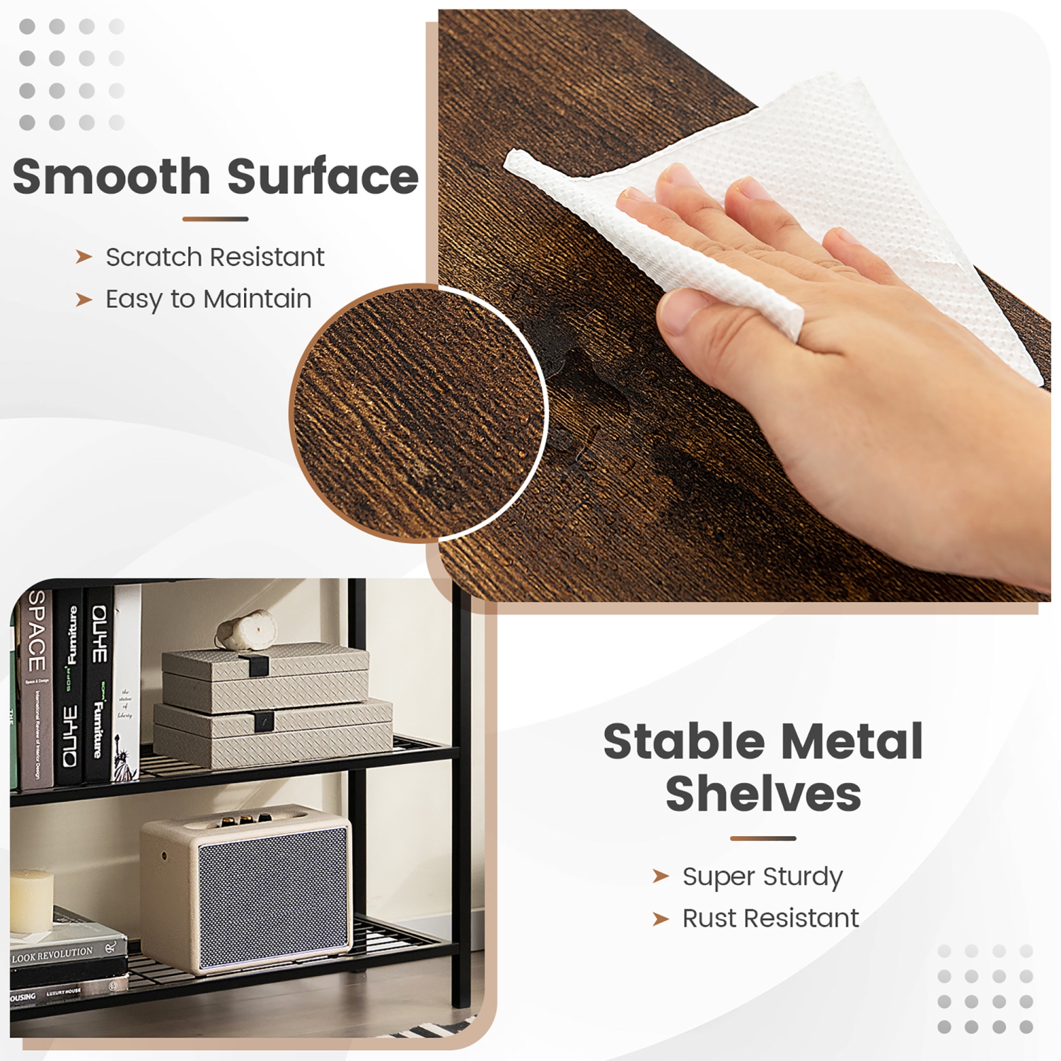 Costway Console Entryway Sofa Table with 2 Drawers for Entrance Living Room