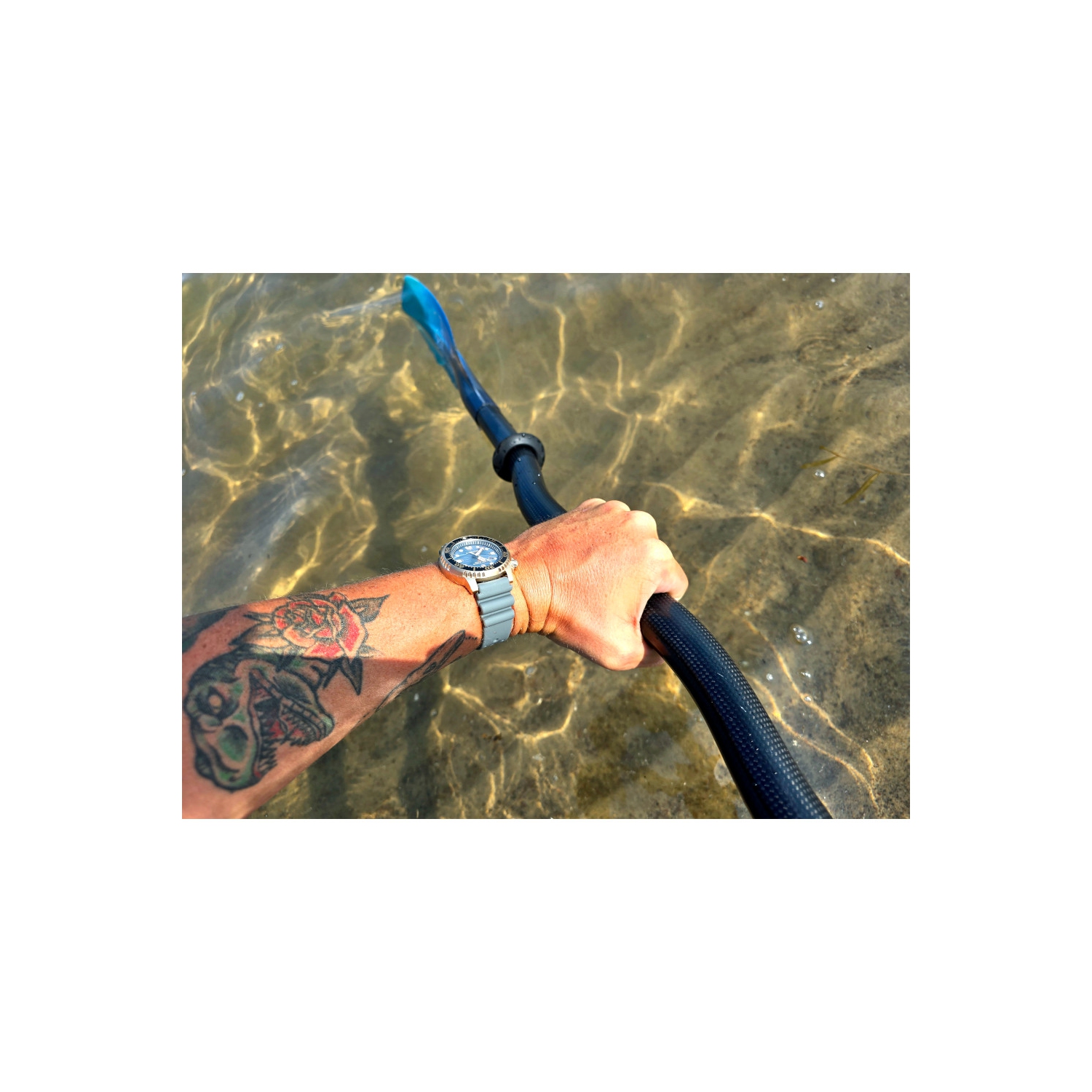 Montre unisexe Eco-Drive collection Promaster Dive de Citizen 44 mm avec boîtier en acier inoxydable rose doré et bracelet en polyuréthane gris