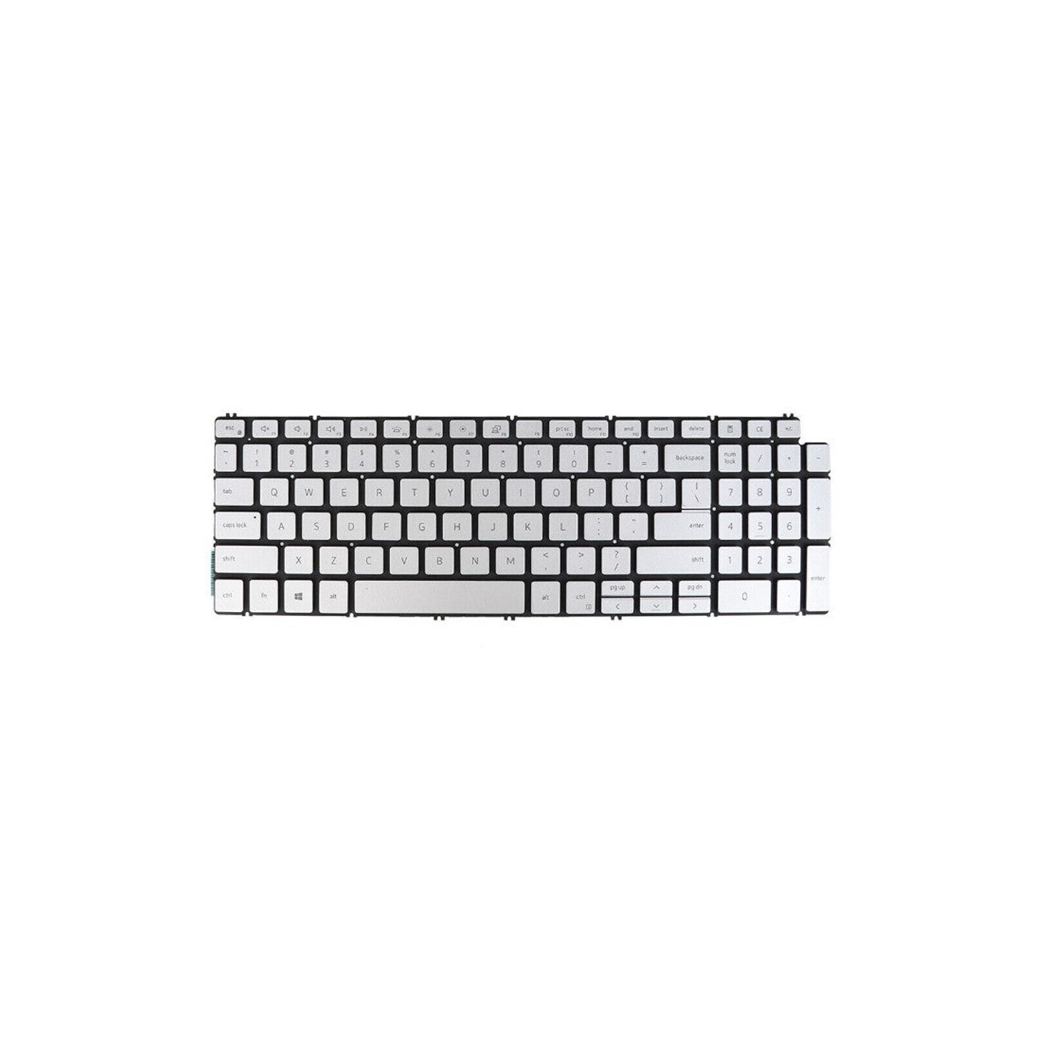 New Dell Inspiron 15 5501 5502 5508 5509 Silver Backlit US English Keyboard
