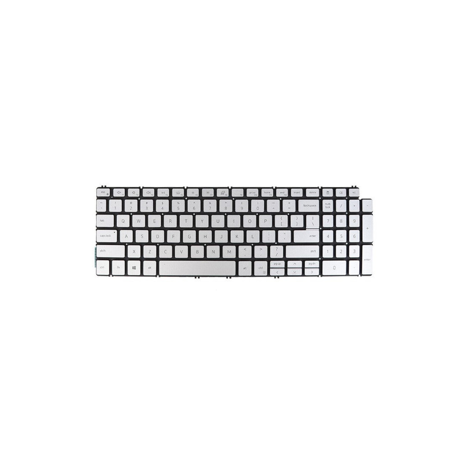 New Dell Inspiron 15 5584 5590 5591 5593 5594 5598 Silver Backlit US English Keyboard