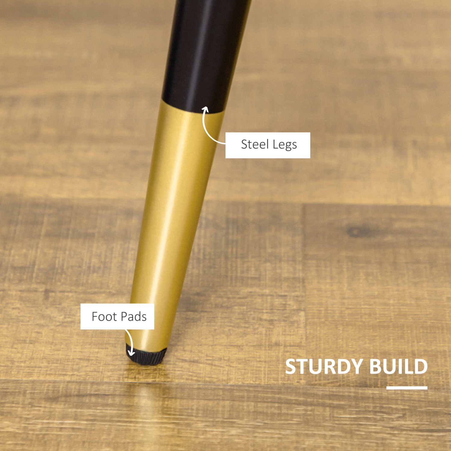 HOMCOM – Ensemble de 2 chaises de salle à manger, chaise de cuisine moderne avec revêtement en similicuir de polyuréthane et pattes en acier, chaises
