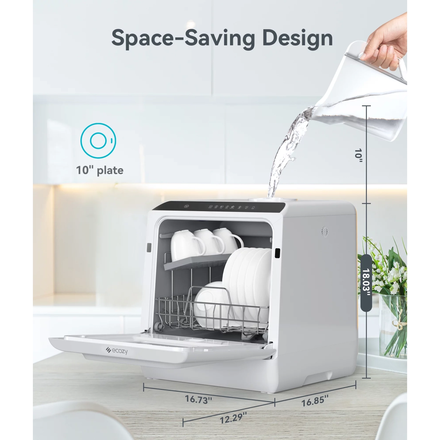 Mini lave-vaisselle - Lave-vaisselle de camping - avec APP - 900W - 5 L -  Convient aux