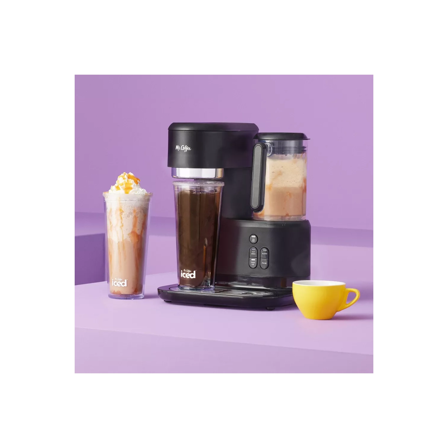 Mr. Coffee Single-Serve Frappe, Iced, and Hot Coffee Maker with Blender - Black