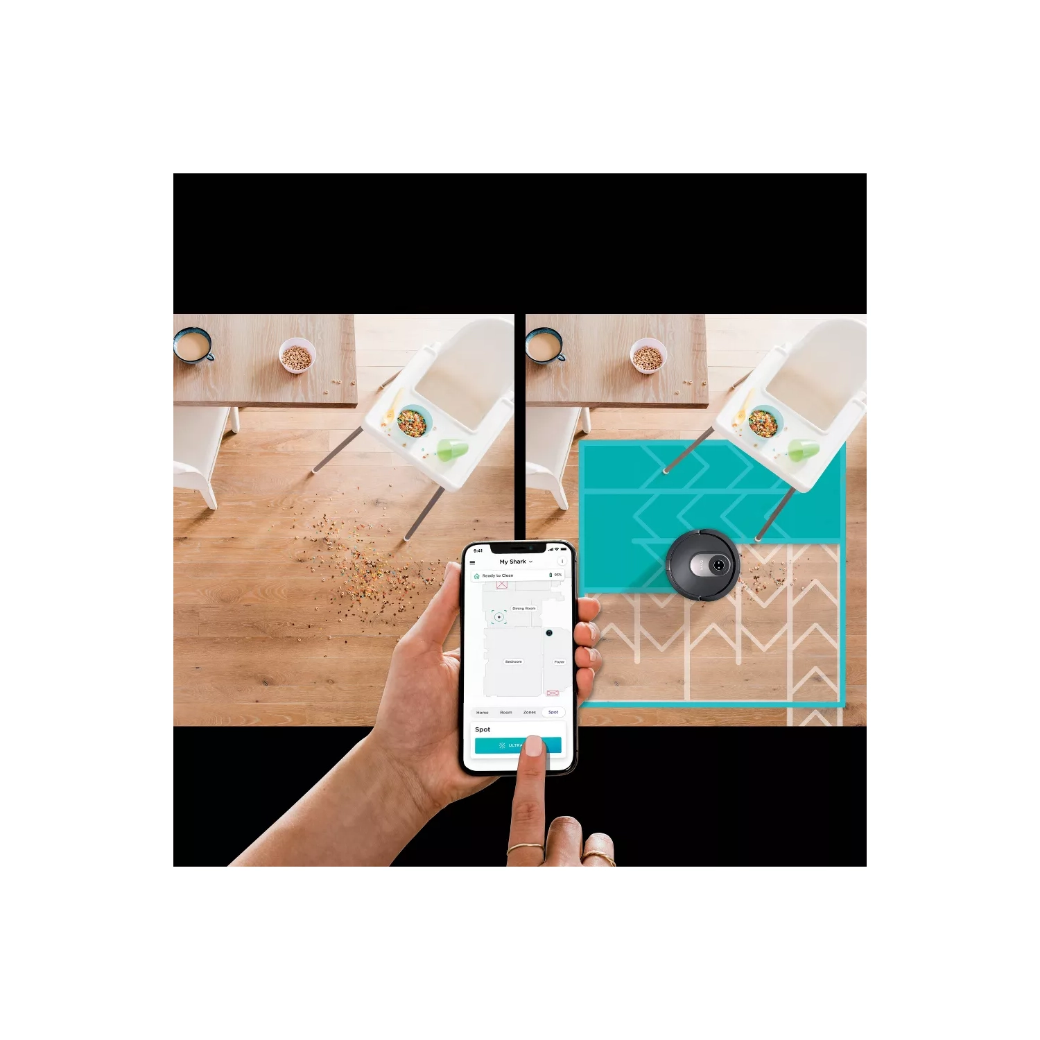 Shark AI Wi-Fi Vacuum du robot connecté avec la navigation lidar -RV2011