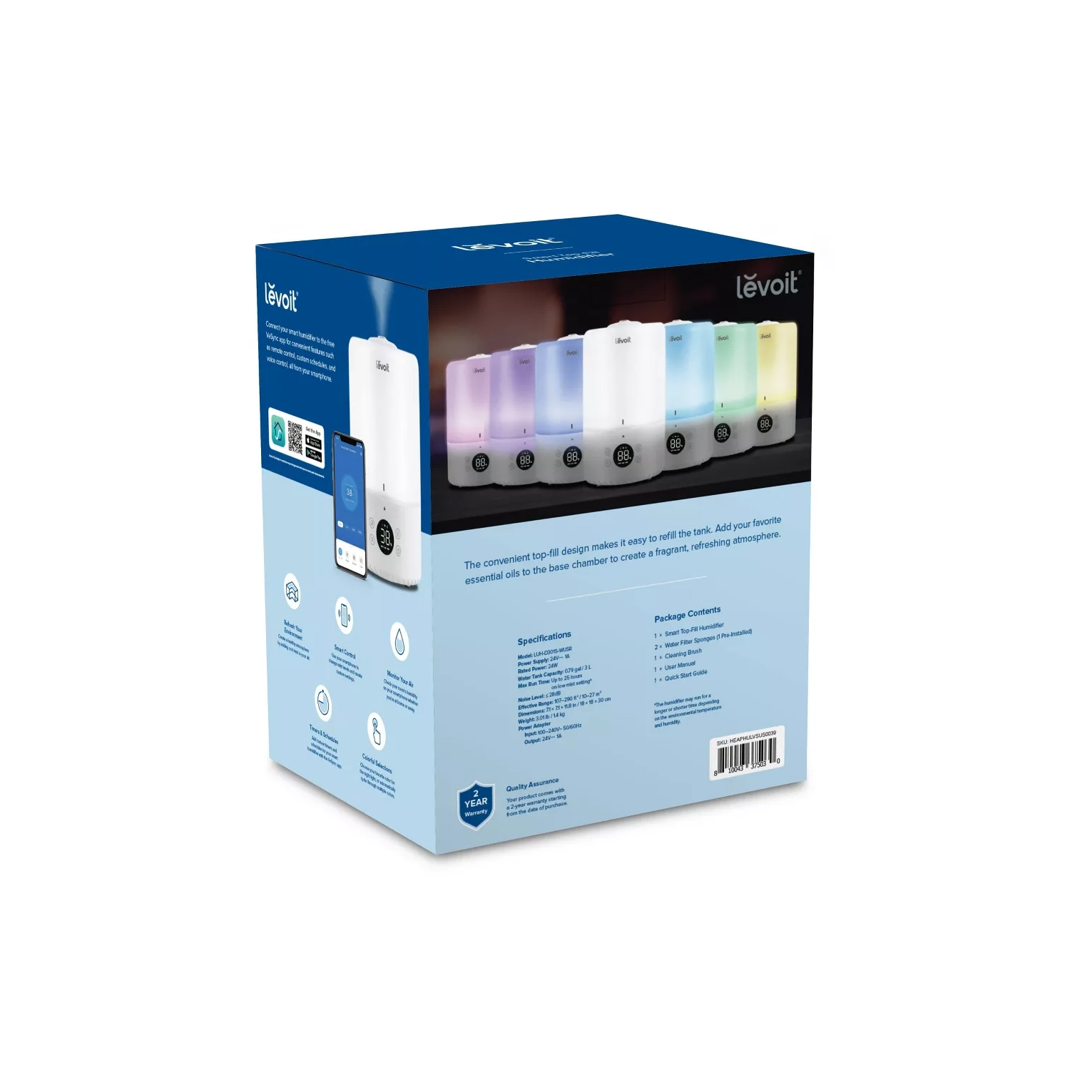 Levoit 200S Dual Smart Top Fill Humidifier