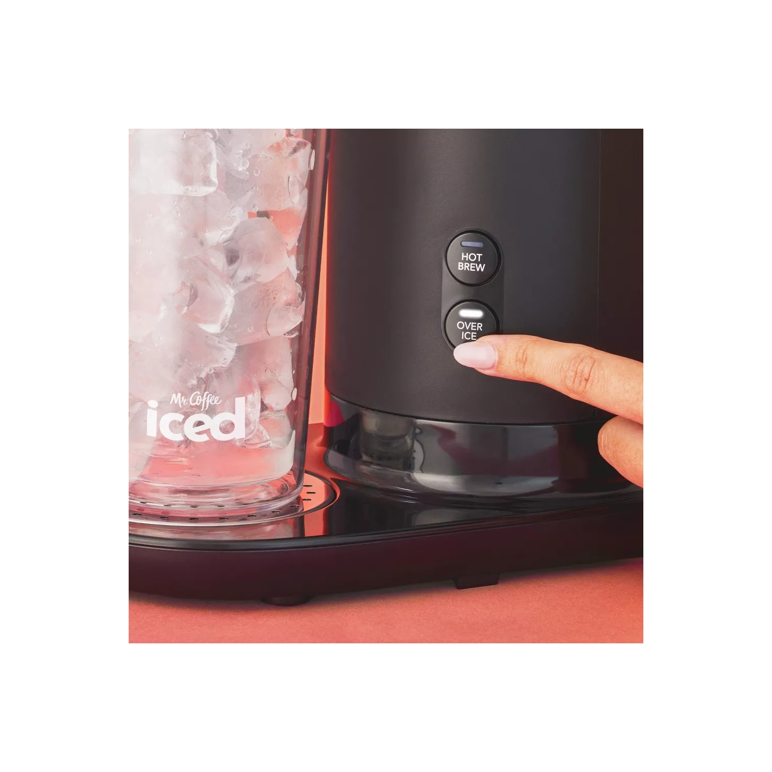 Mr. Coffee Single-Serve Iced and Hot Coffee Maker with Reusable Tumbler and Nylon Filter