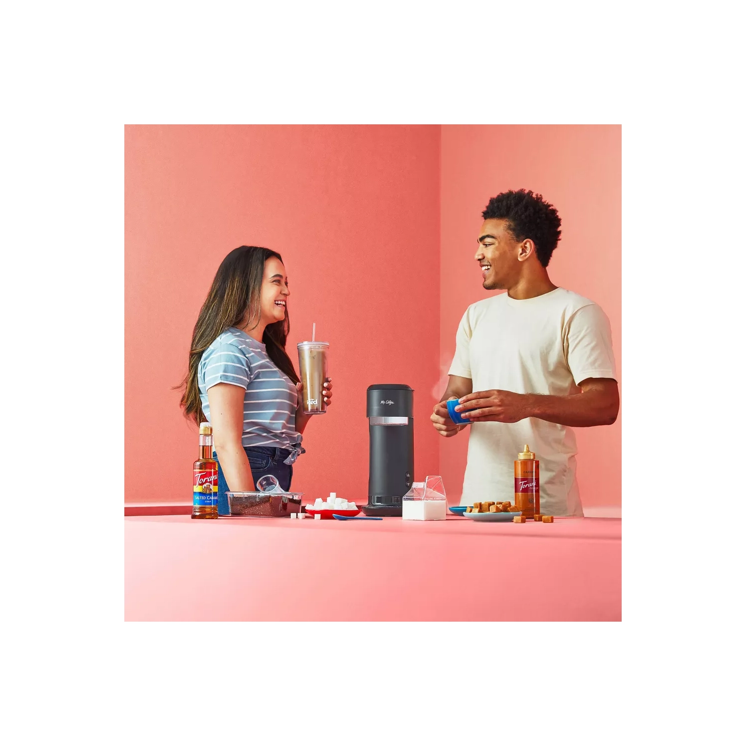 Mr. Coffee Single-Serve Iced and Hot Coffee Maker with Reusable Tumbler and Nylon Filter