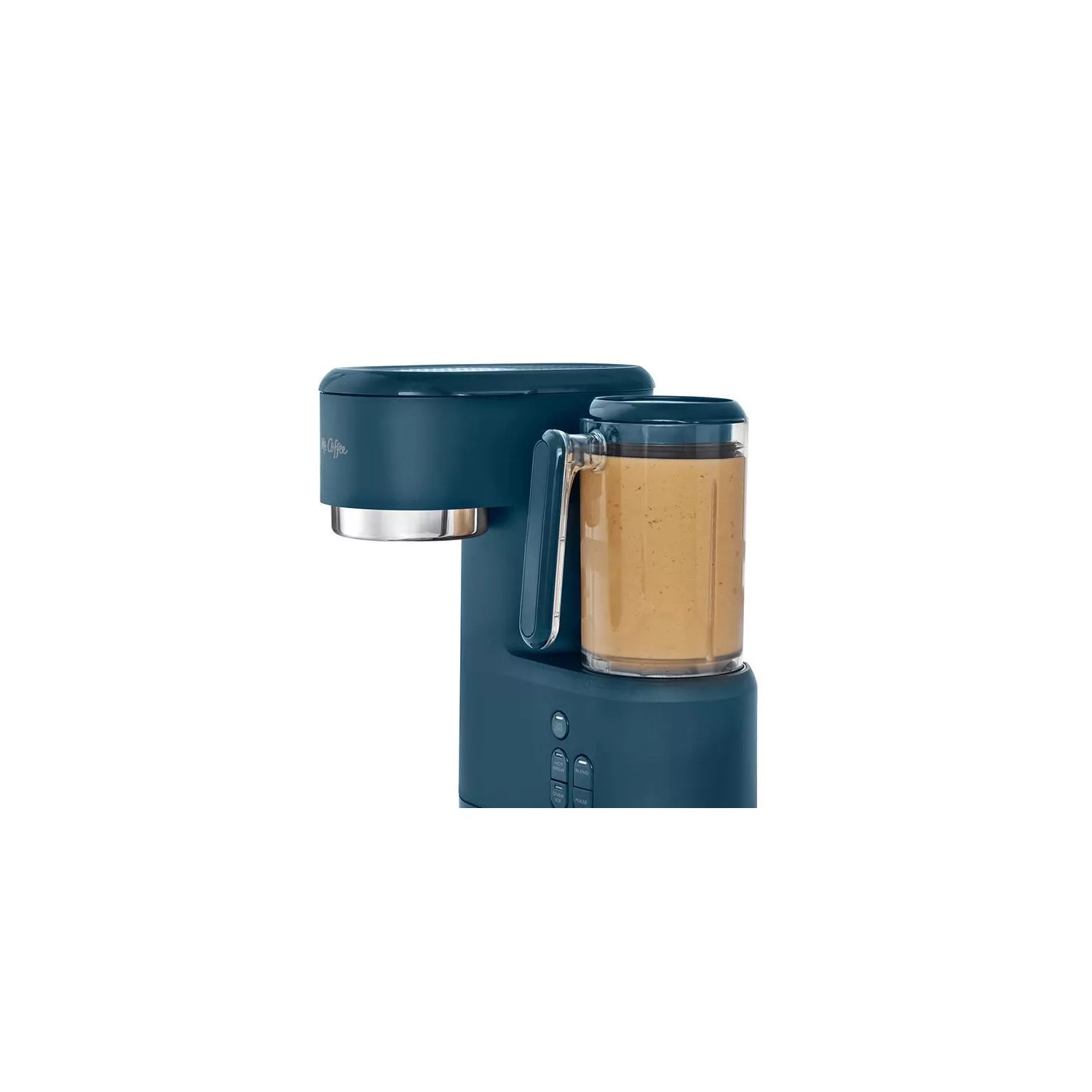 Mr. Coffee Single-Serve Frappe, Iced, and Hot Coffee Maker with Blender - Navy