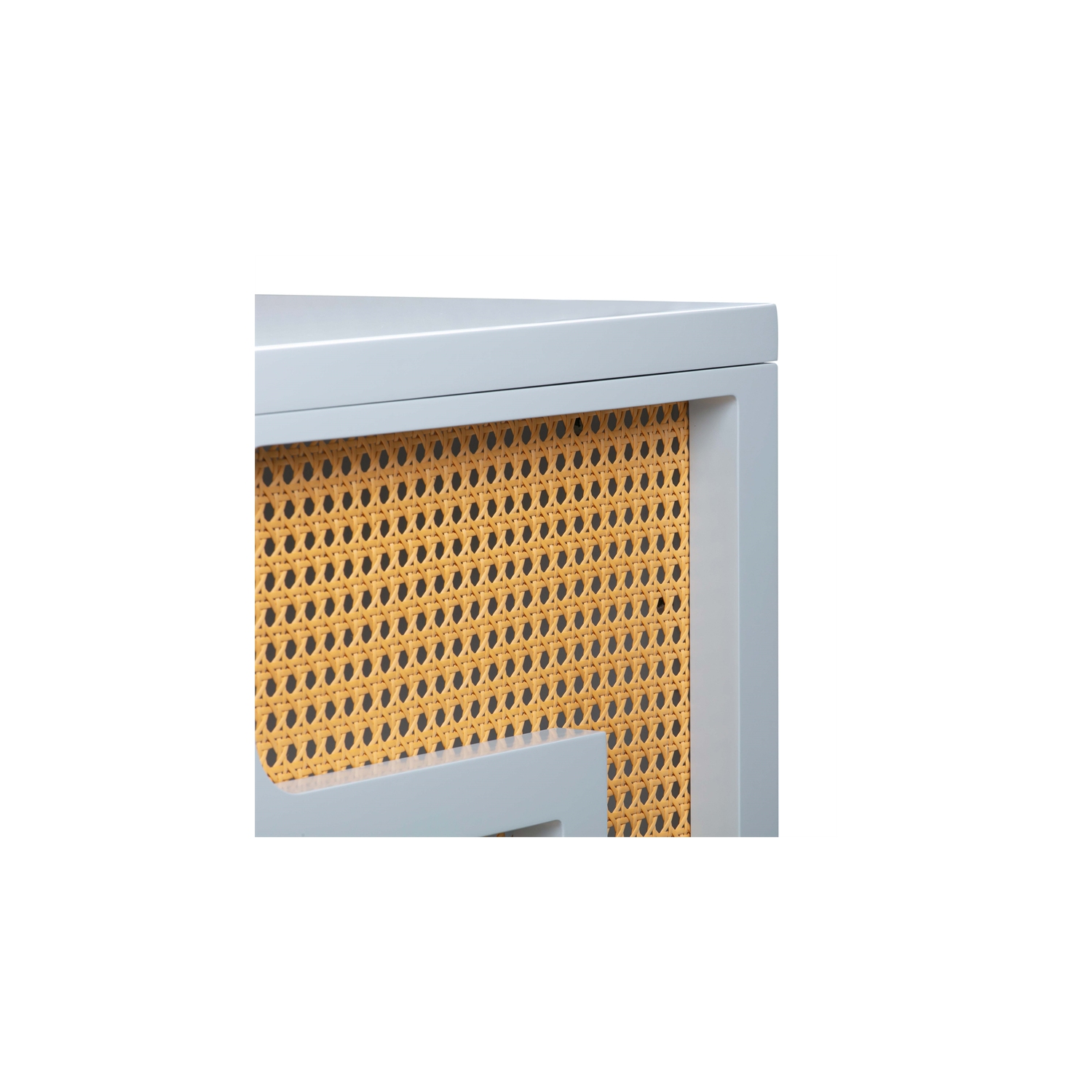 TOV Furniture Suzie Pastel Blue & Rattan Desk