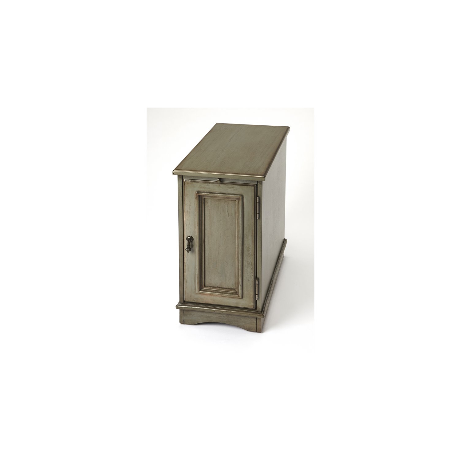 Butler Specialty Company Harling Cabinet End Table - Silver Satin Gray