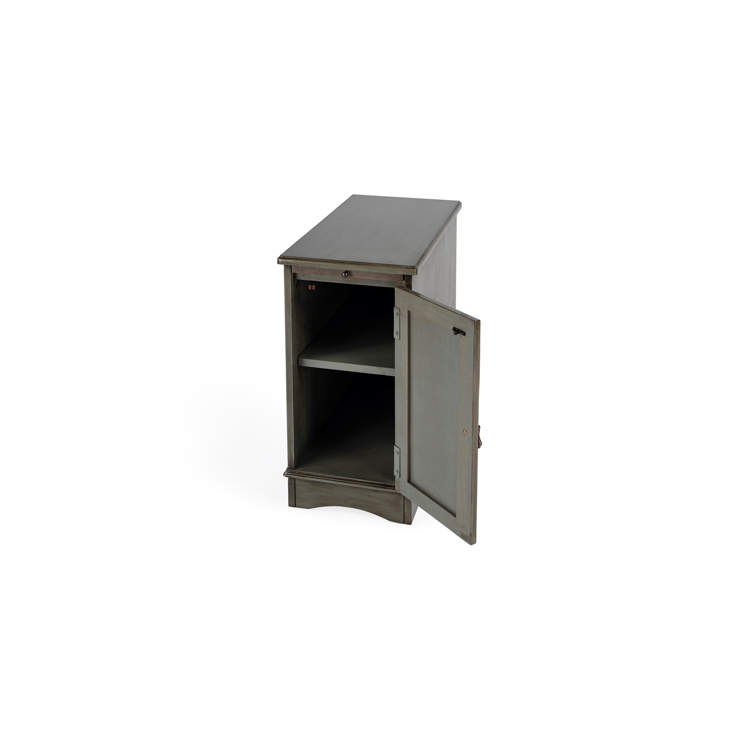 Butler Specialty Company Harling Cabinet End Table - Silver Satin Gray
