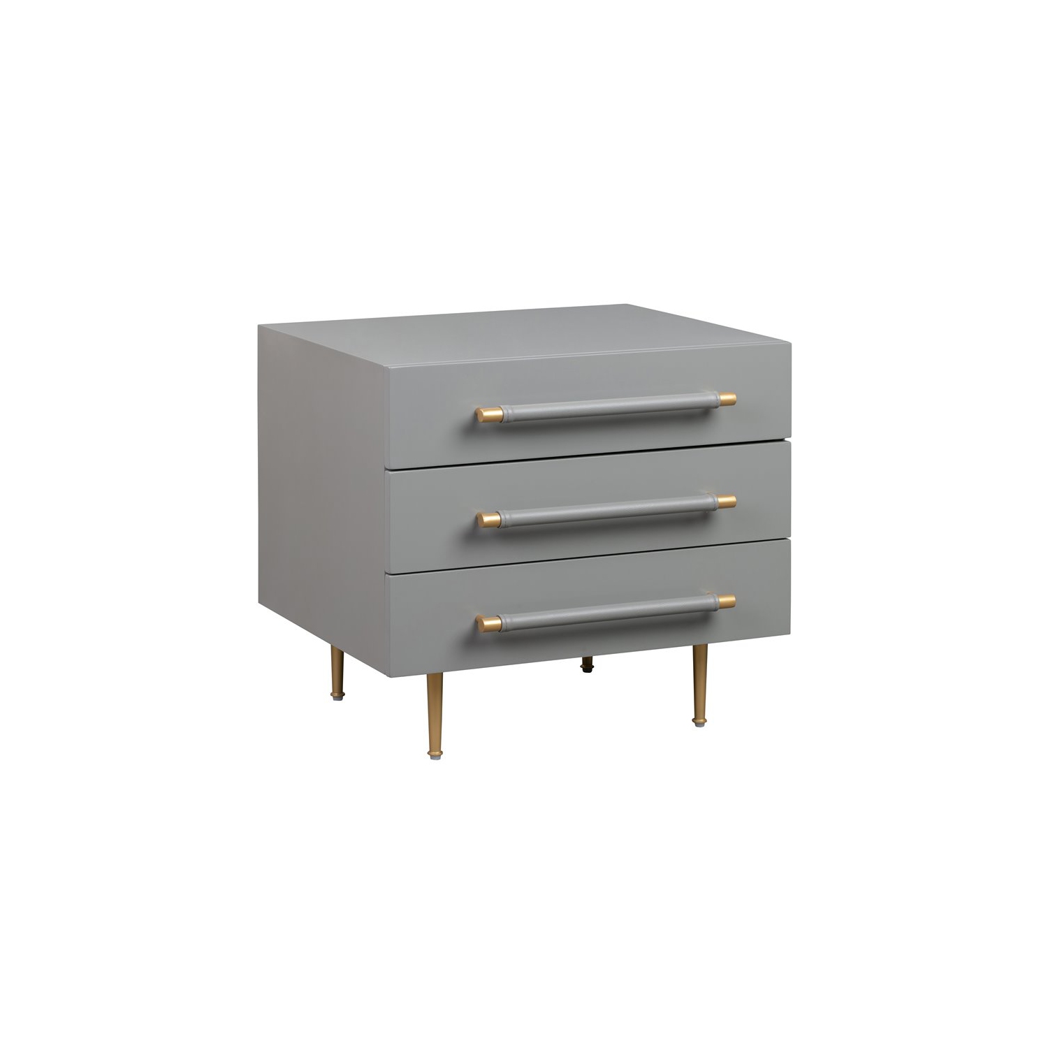 Trident Grey Acacia Wood Nightstand