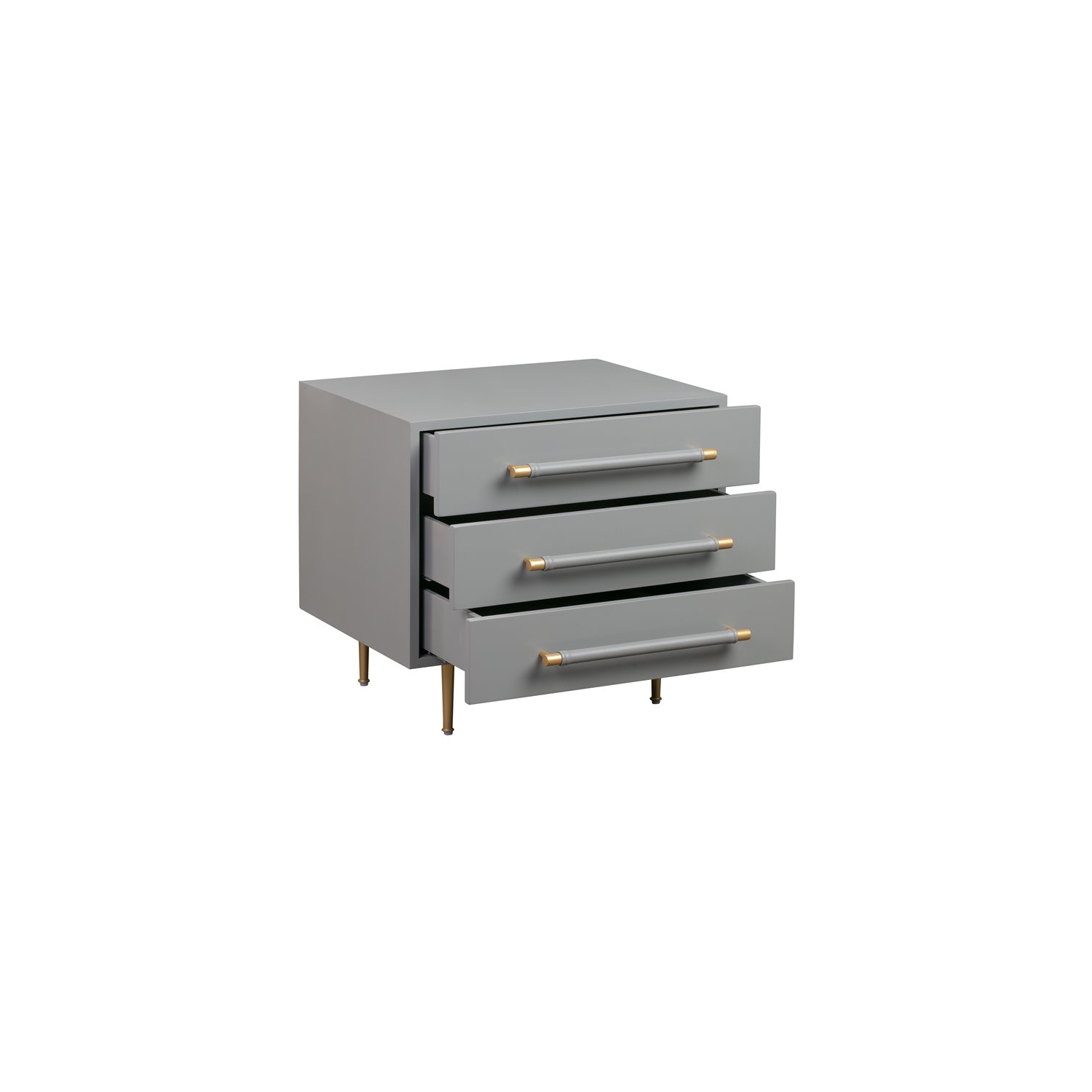 Trident Grey Acacia Wood Nightstand