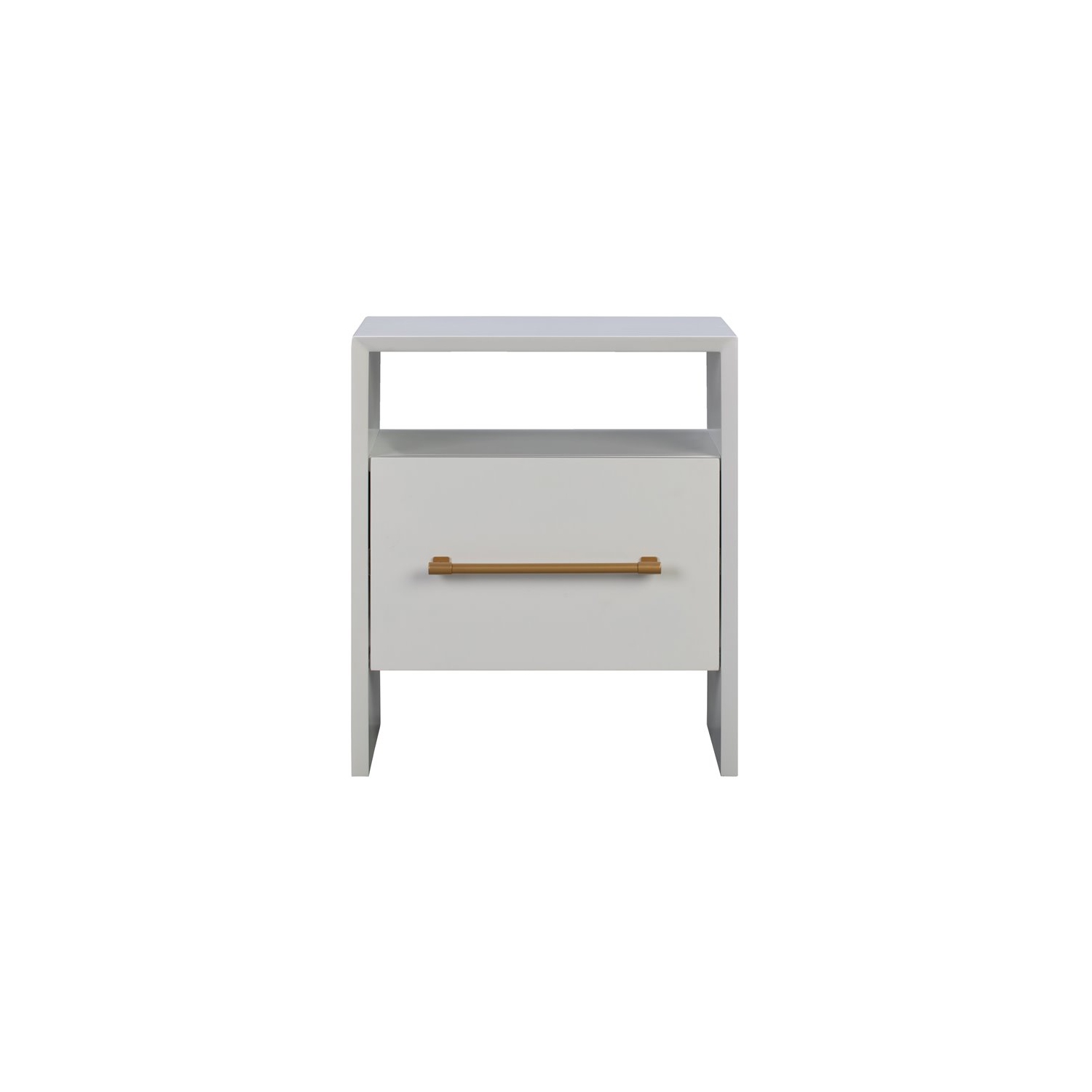 TOV Furniture Libre 27"H Modern Style Acacia Wood Nightstand in White