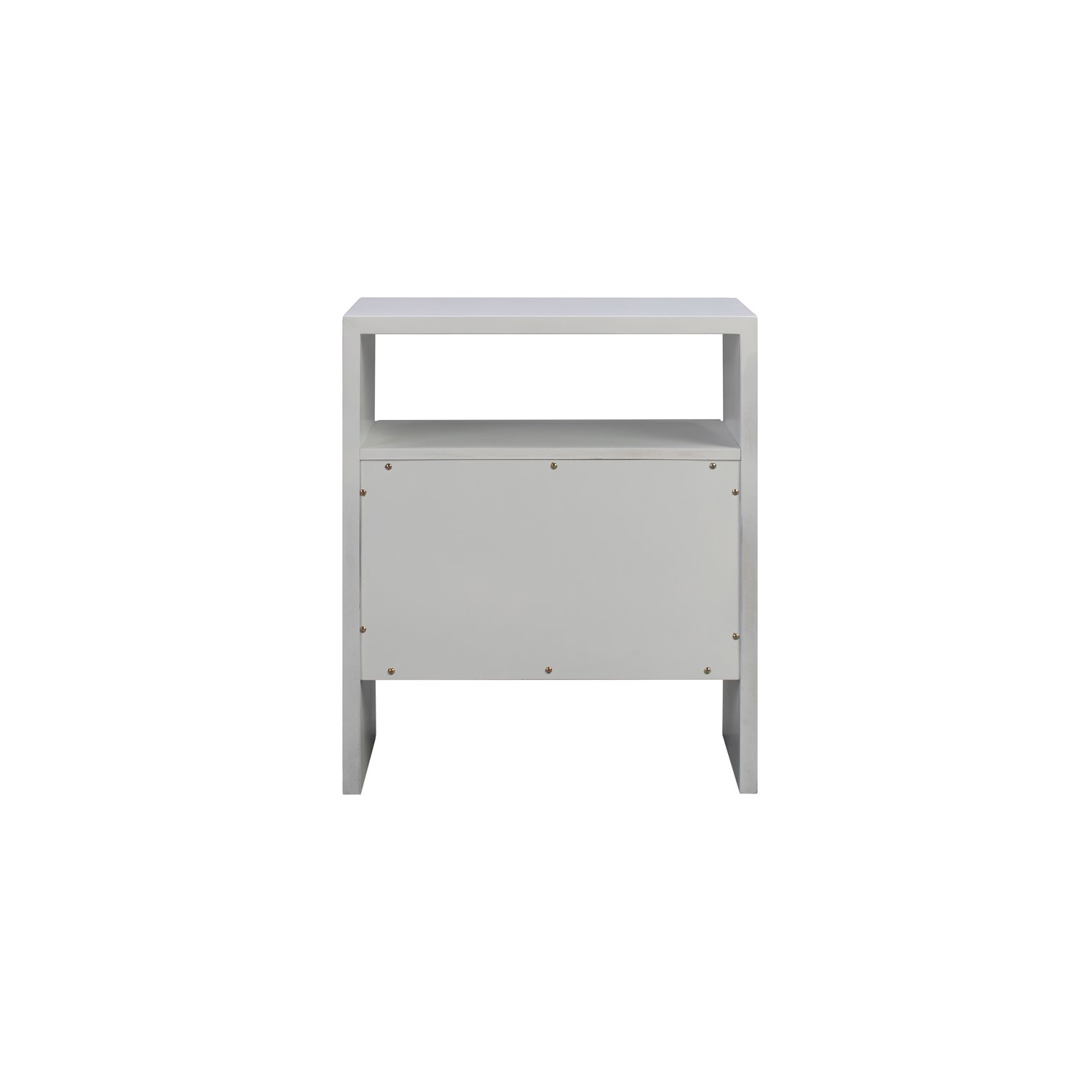 TOV Furniture Libre 27"H Modern Style Acacia Wood Nightstand in White