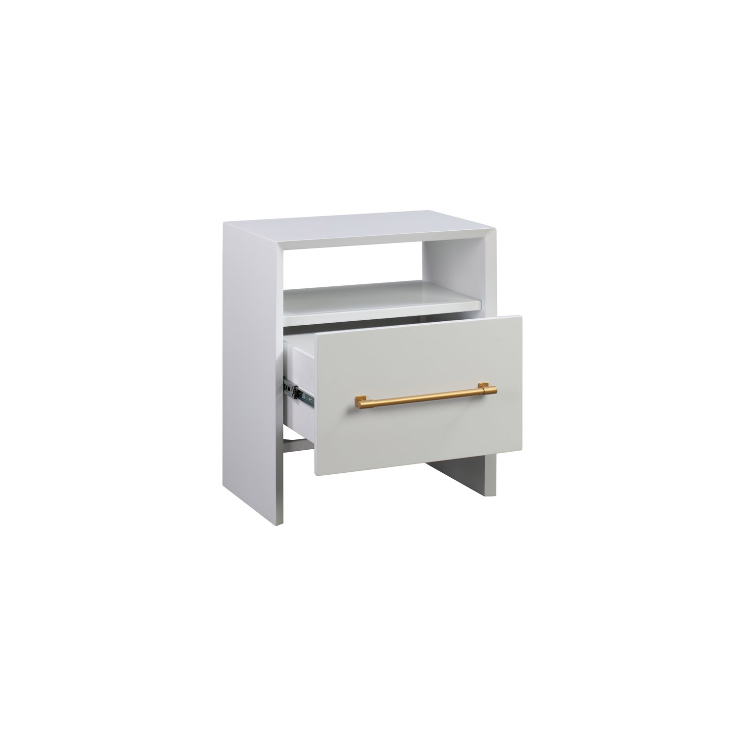 TOV Furniture Libre 27"H Modern Style Acacia Wood Nightstand in White