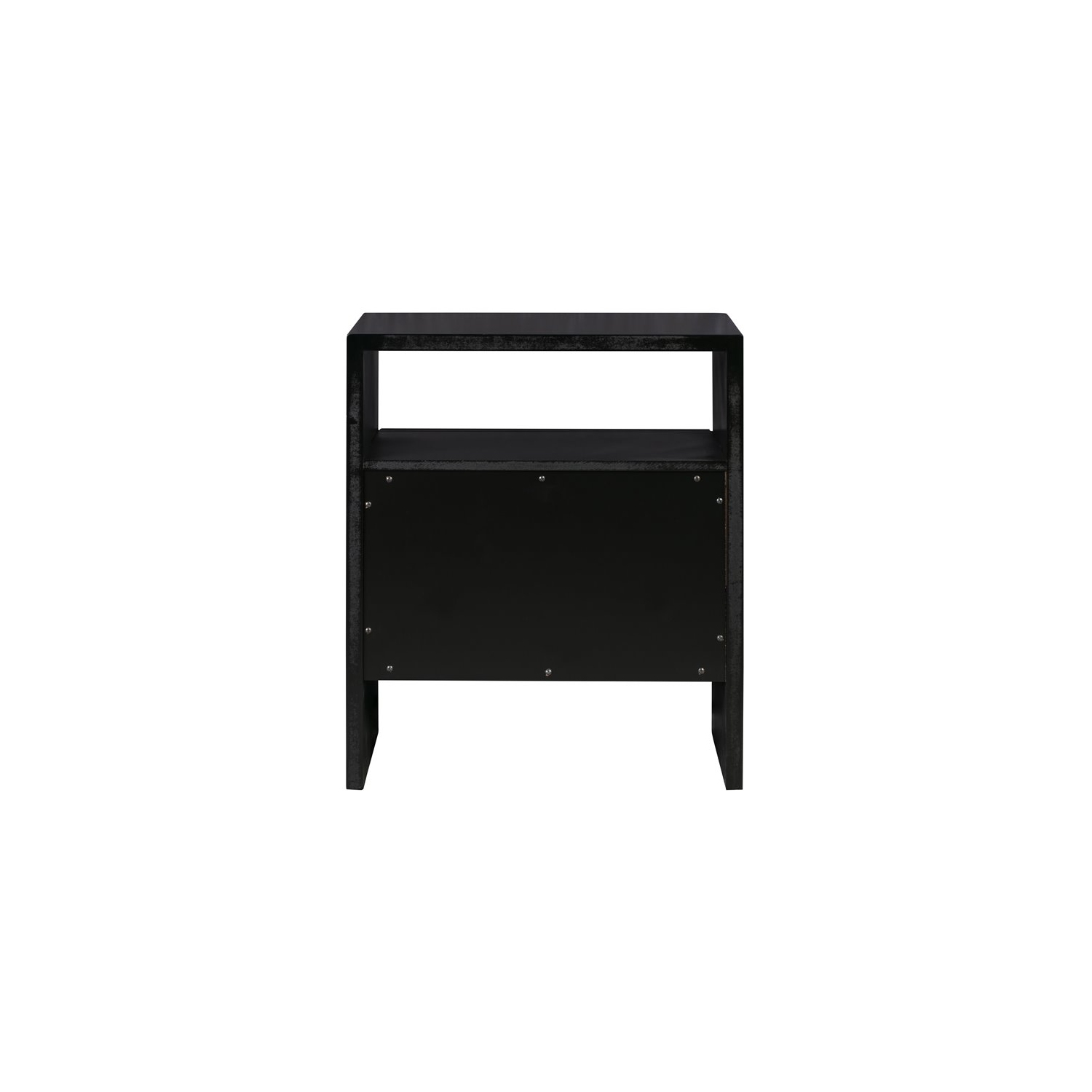 TOV Furniture Libre 27"H Modern Style Acacia Wood Nightstand in Black