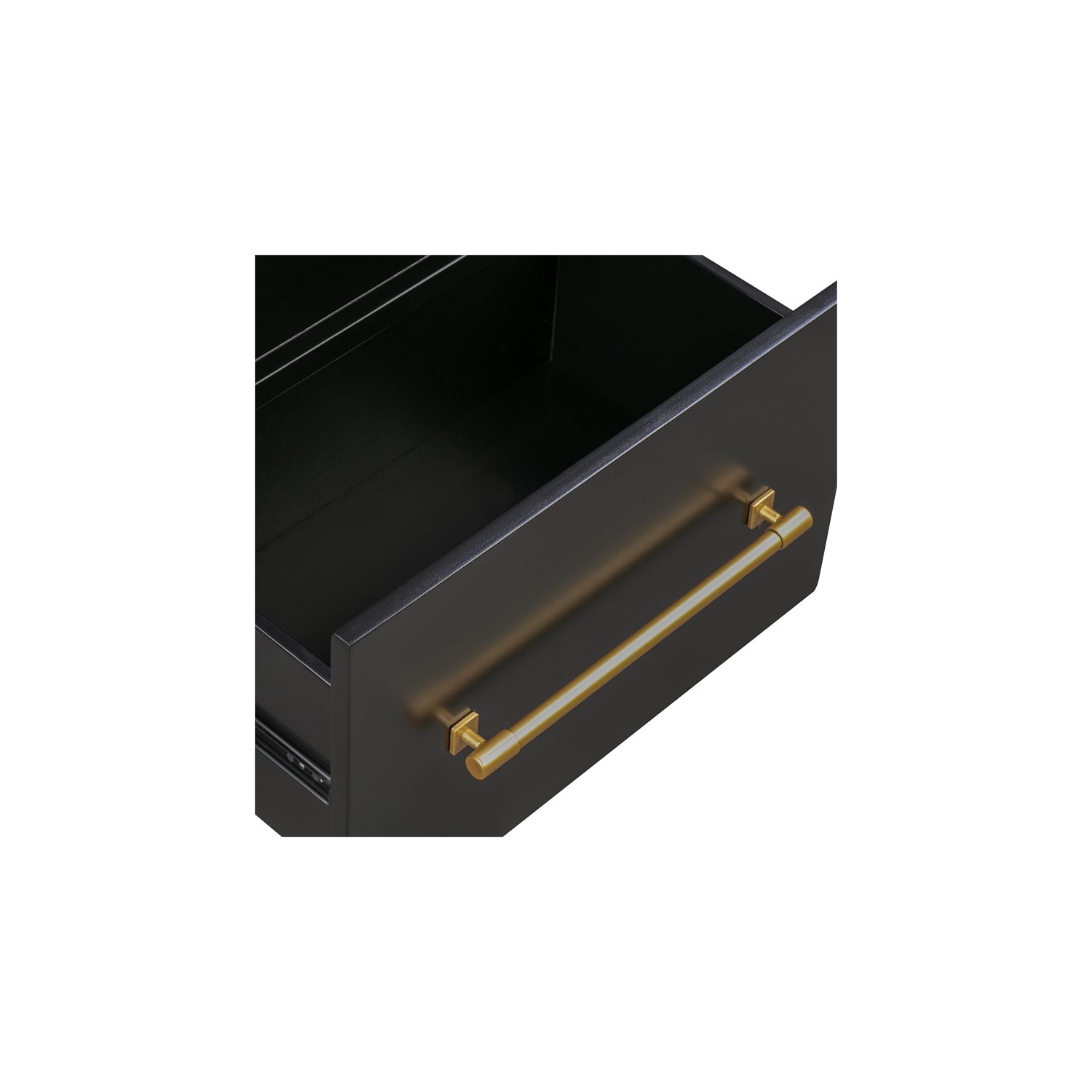 TOV Furniture Libre 27"H Modern Style Acacia Wood Nightstand in Black