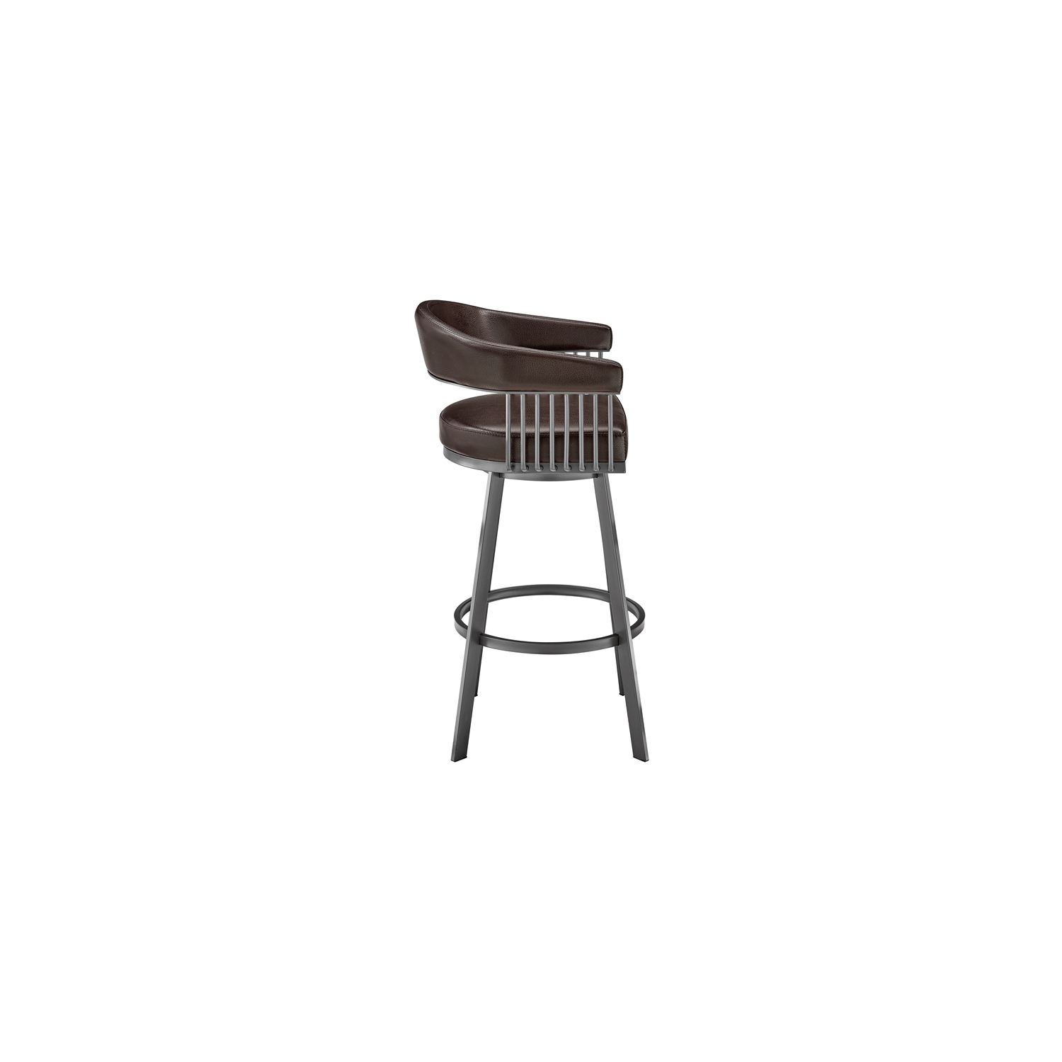 Chelsea 30 in Bar Height Swivel Bar Stool in Brown Chocolate