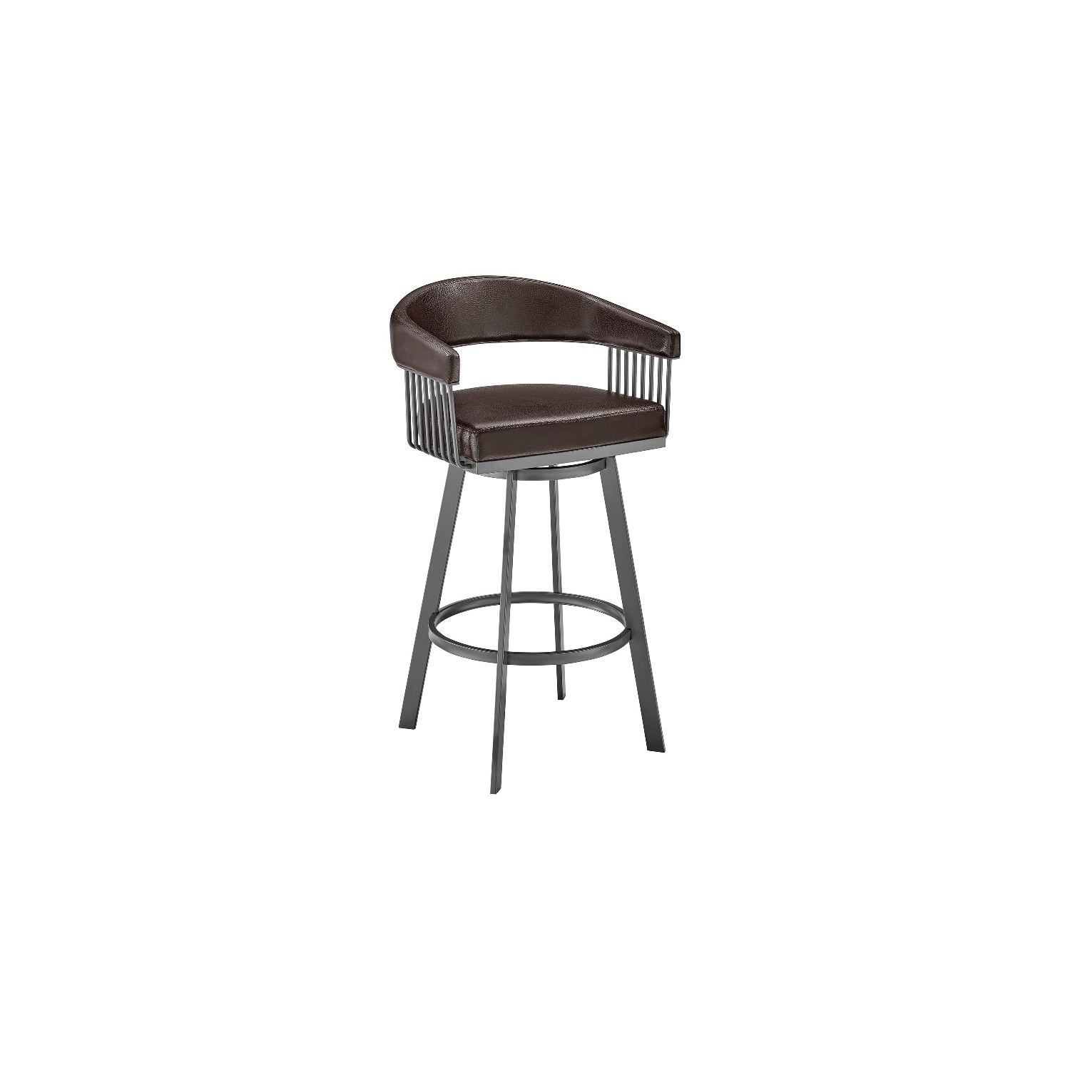 Chelsea 26 in Counter Height Swivel Bar Stool in Java and Chocolate