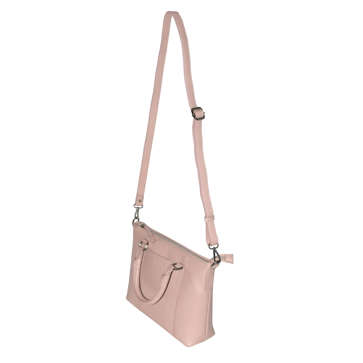 Club Rochelier Leather Crossbody with Top Handles Blush