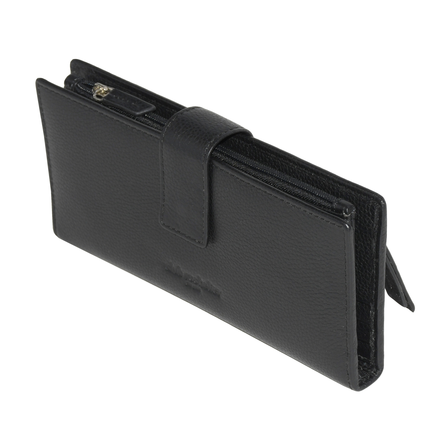 Club Rochelier Ladies Clutch Wallet with Tab, Black