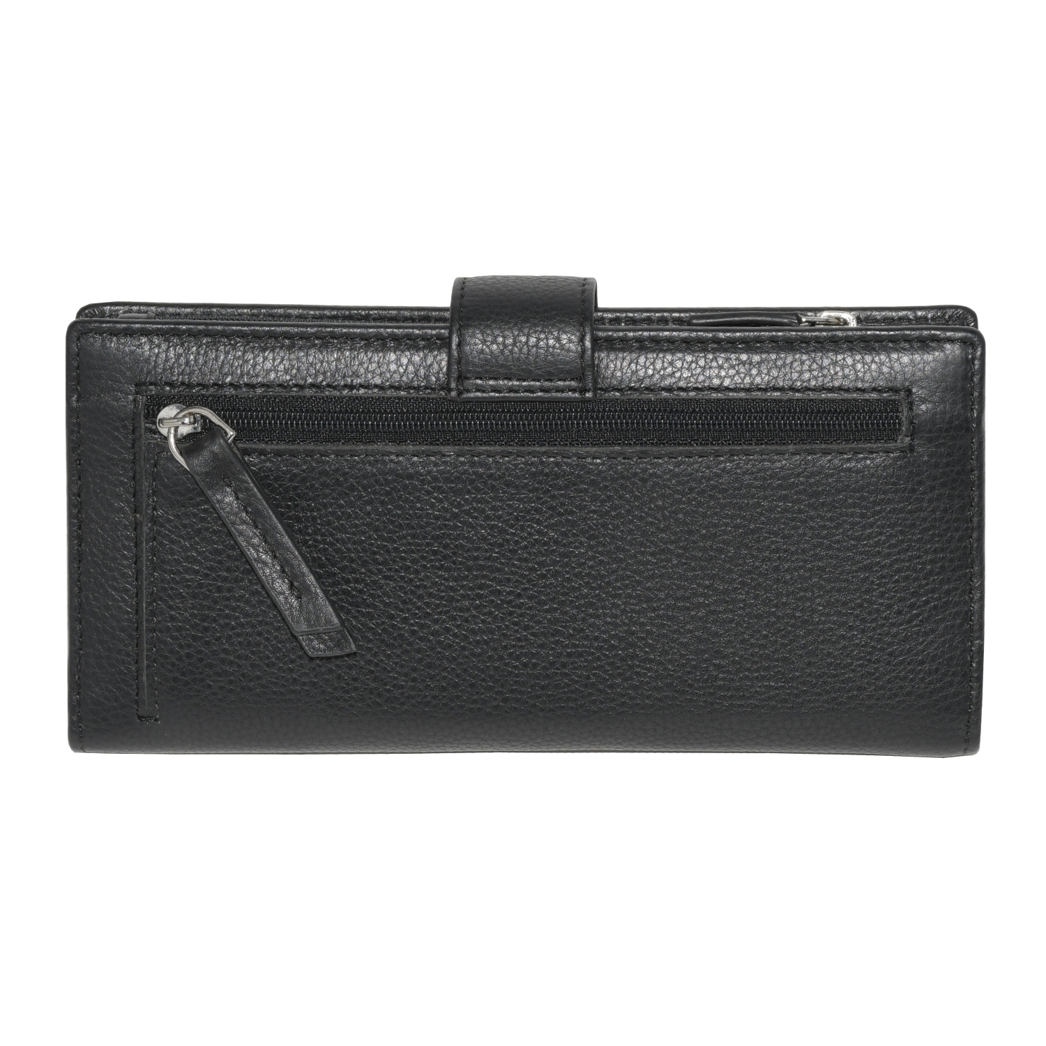 Club Rochelier Ladies Clutch Wallet with Tab, Black