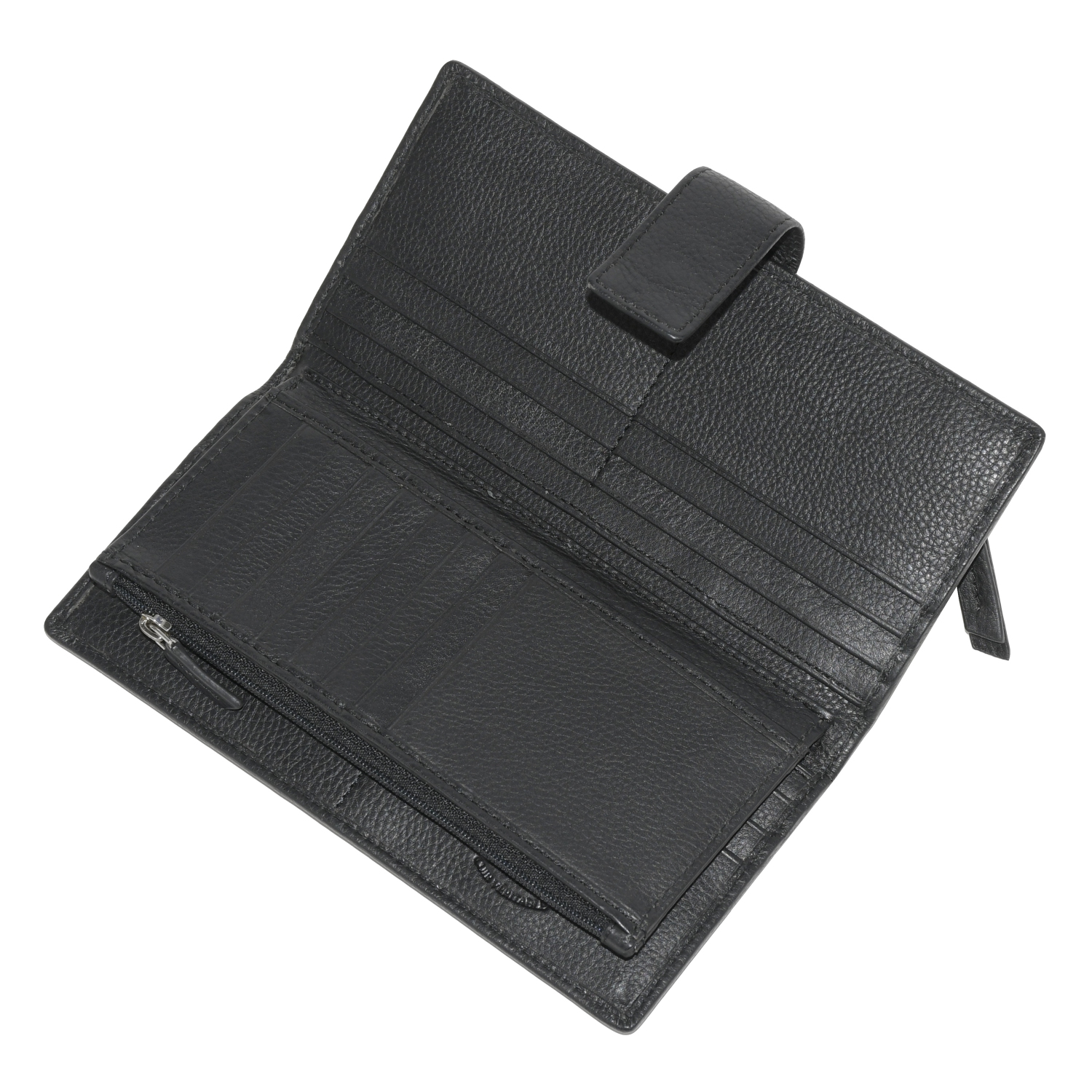 Club Rochelier Ladies Clutch Wallet with Tab, Black