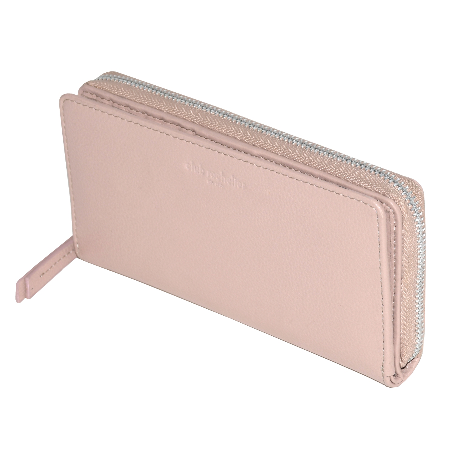 Club Rochelier Zip Around Clutch Wallet with Tab, Blush