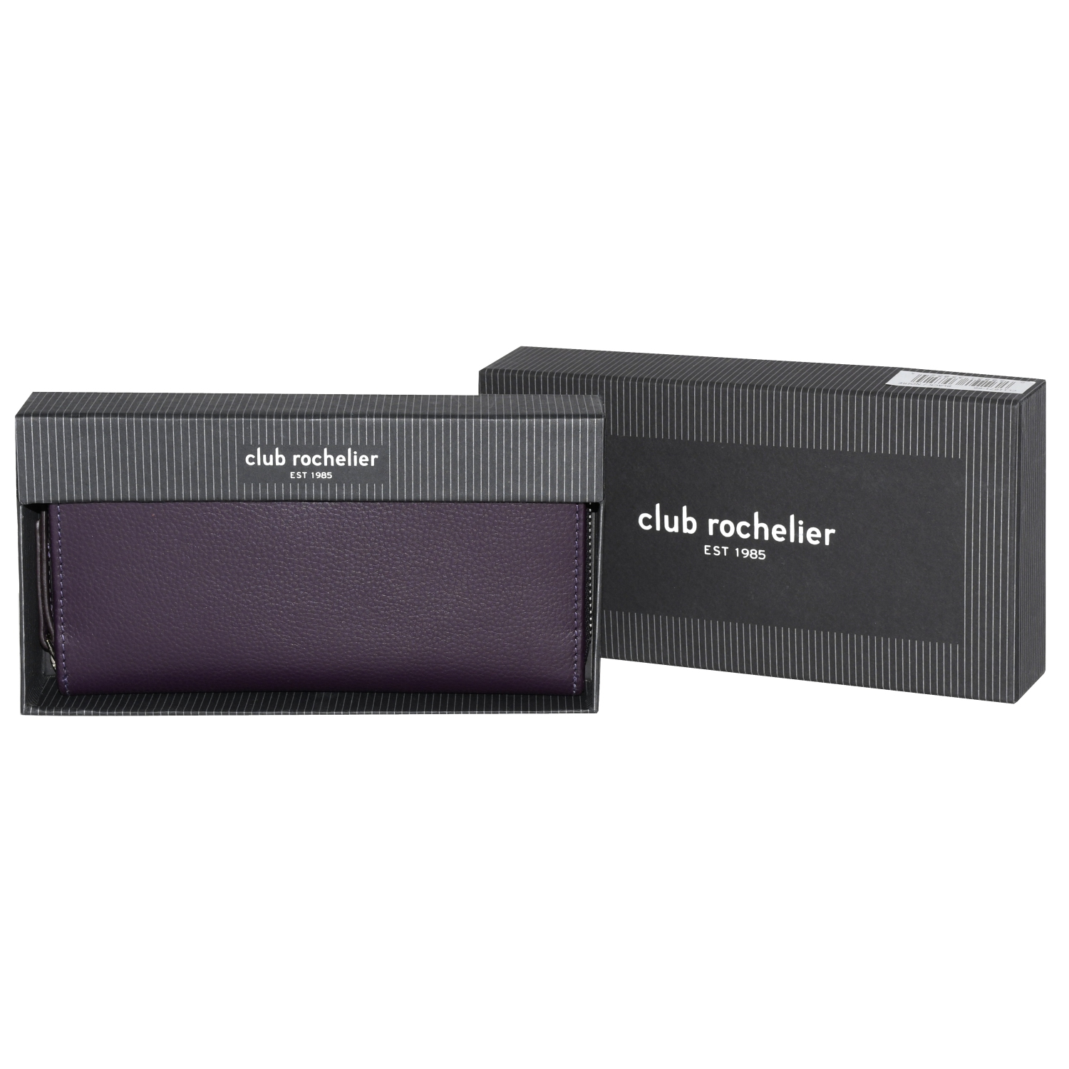 Club Rochelier Zip Around Clutch Wallet with Tab, Plum