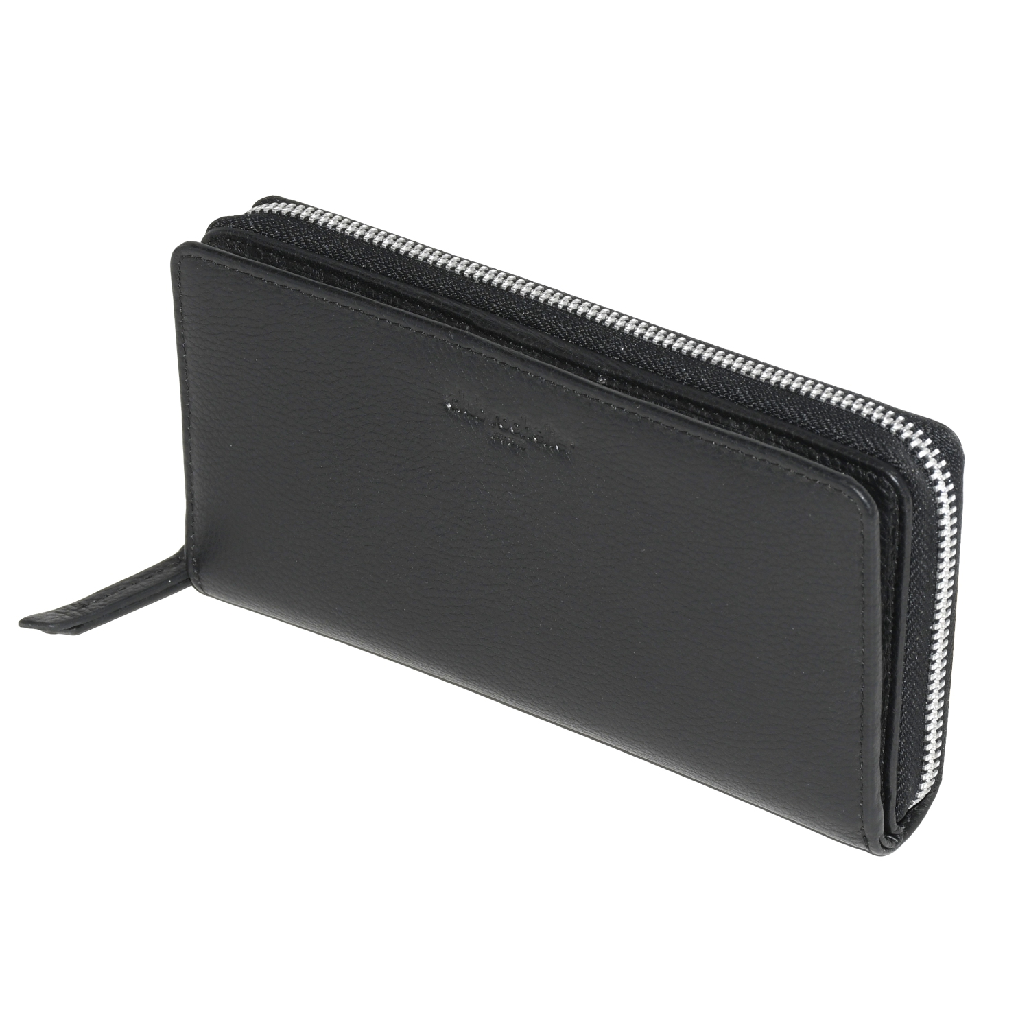 Club Rochelier Zip Around Clutch Wallet with Tab, Black