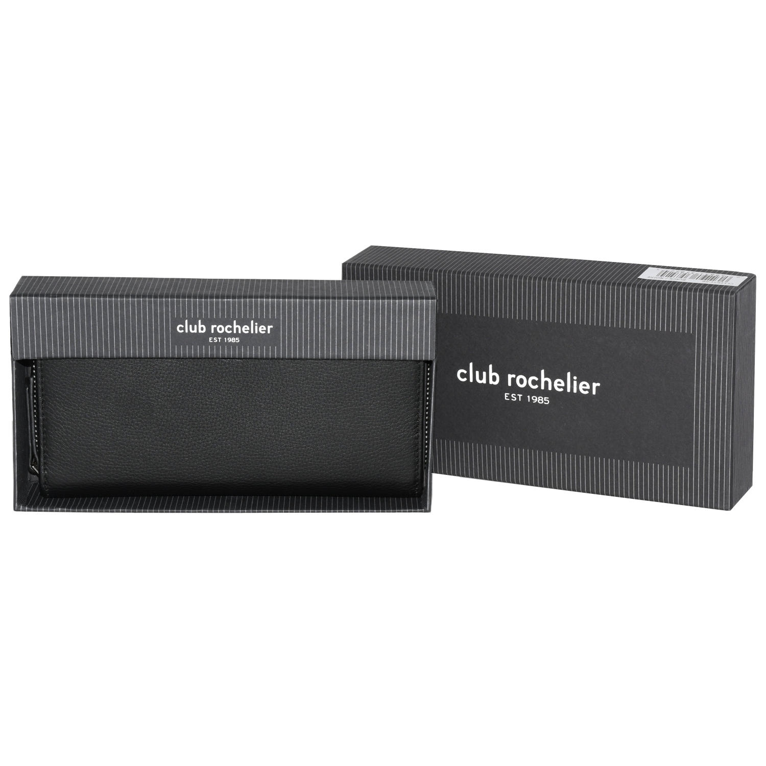 Club Rochelier Zip Around Clutch Wallet with Tab, Black