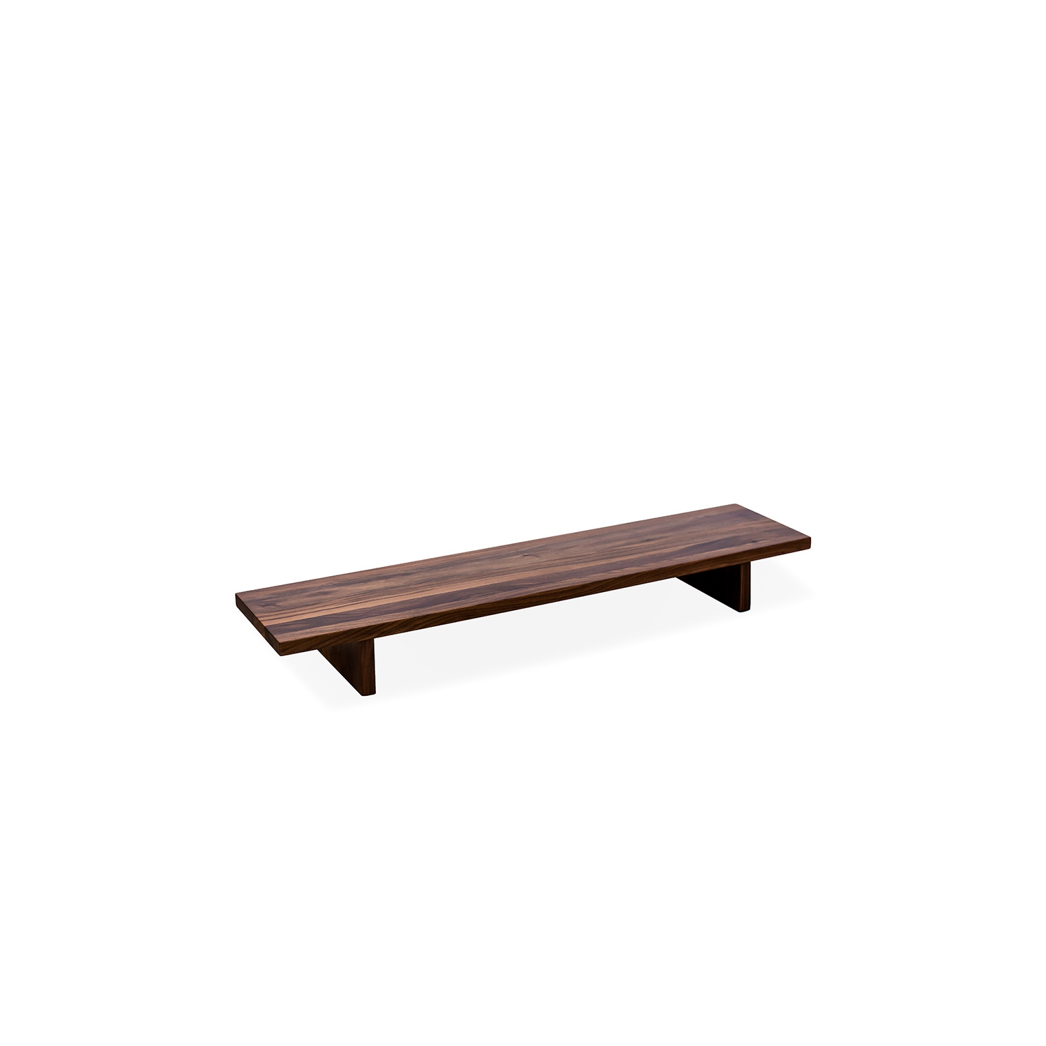 EFFYDESK Deskshelf - Solid Wood Monitor Riser Sturdy Computer Monitor Riser and Multi-Purpose Desktop Storage Organizer Shelf for Laptop and Desktop Computer (WALNUT)