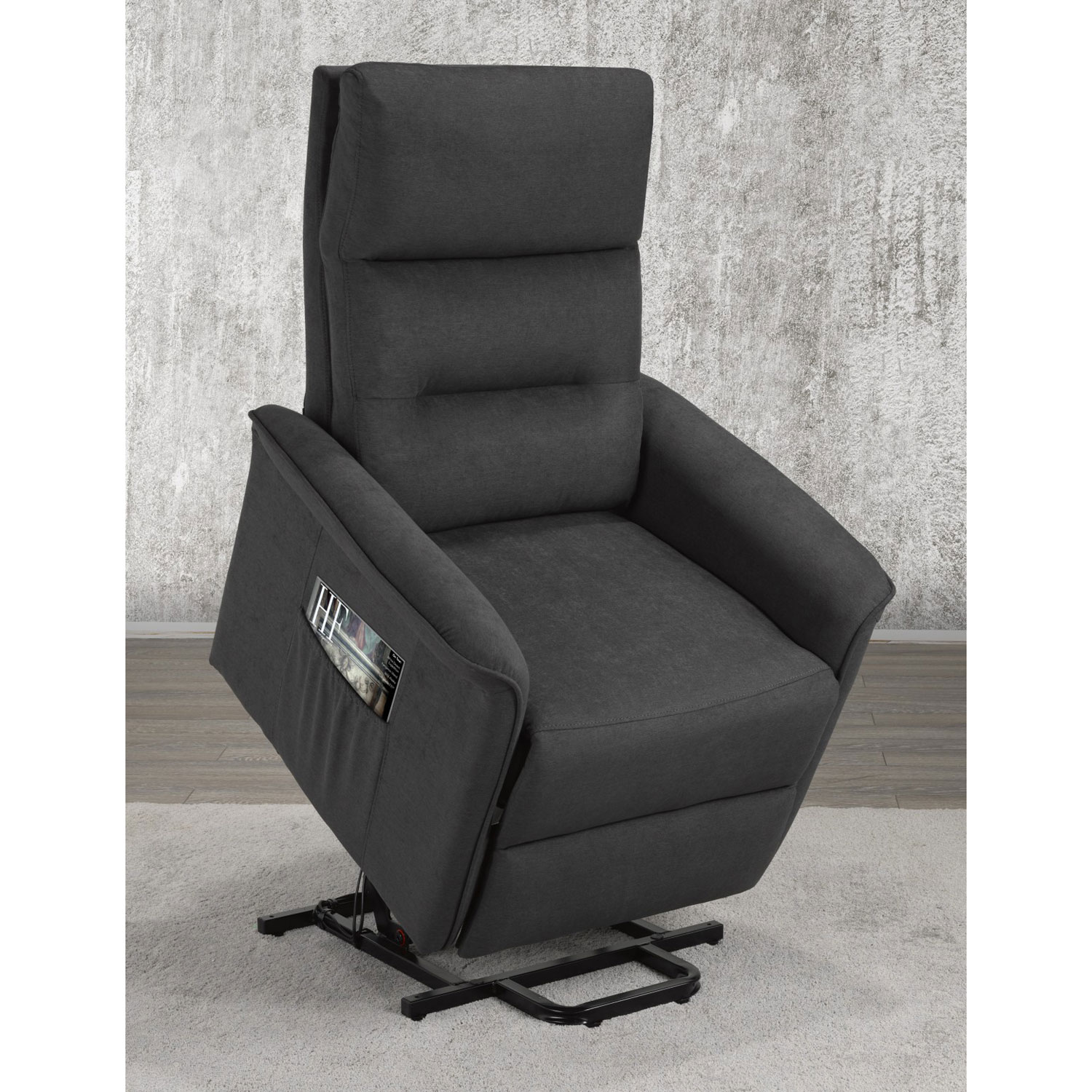 Ariel Contemporary Reclining Lift Chair - Dark Grey