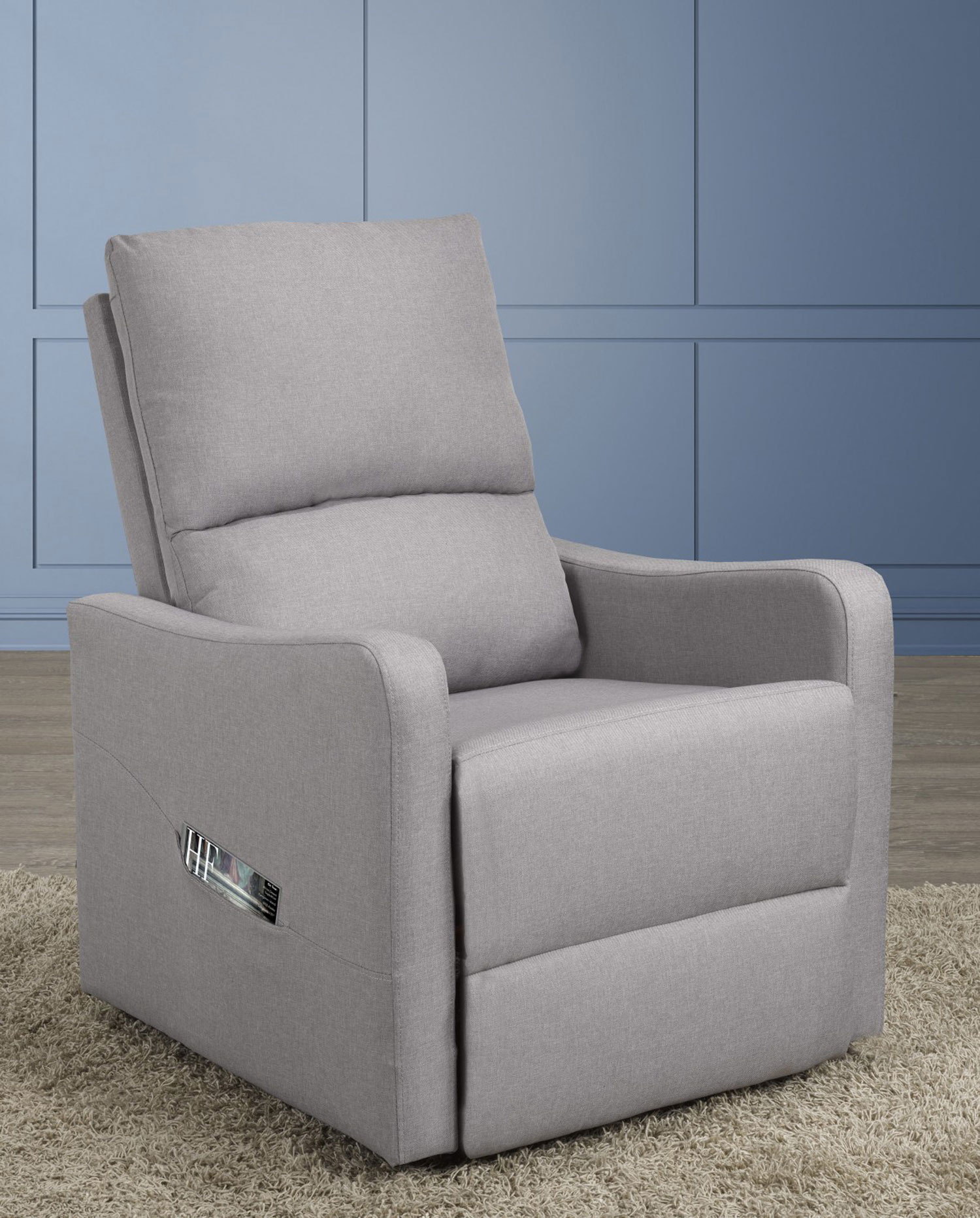 Fauteuil inclinable électrique contemporain Willow - Gris pâle