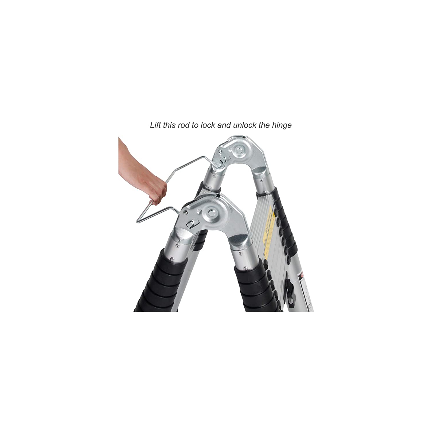 5m / 16.5FT Aluminum Telescoping Extension Ladder - Portable, Multi-Purpose, and Versatile A-Frame Folding Ladder with Hinges with 150kg Load