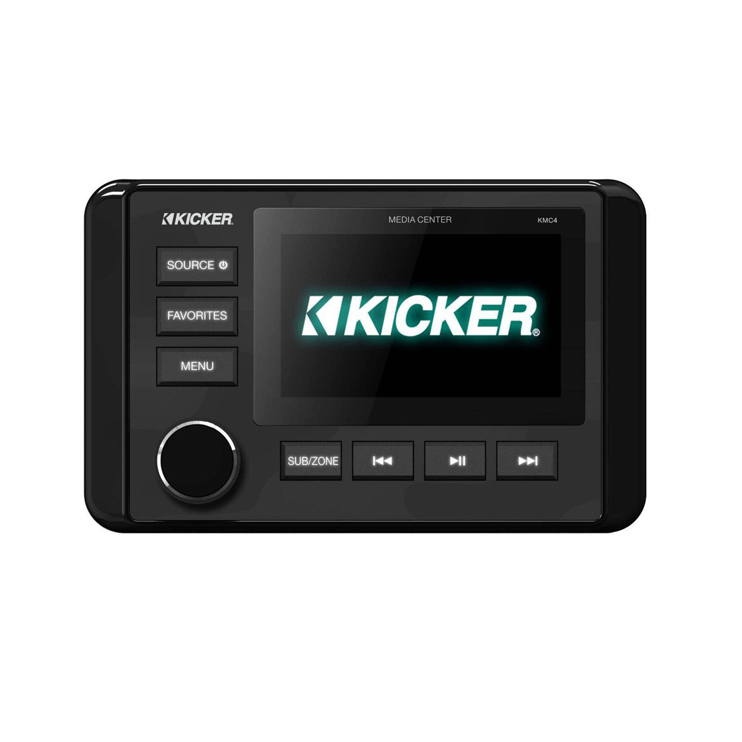 Centre multimédia Kicker 46KMC4 KMC4 résistant aux intempéries de style calibre 4 avec Bluetooth; compatible RoHS