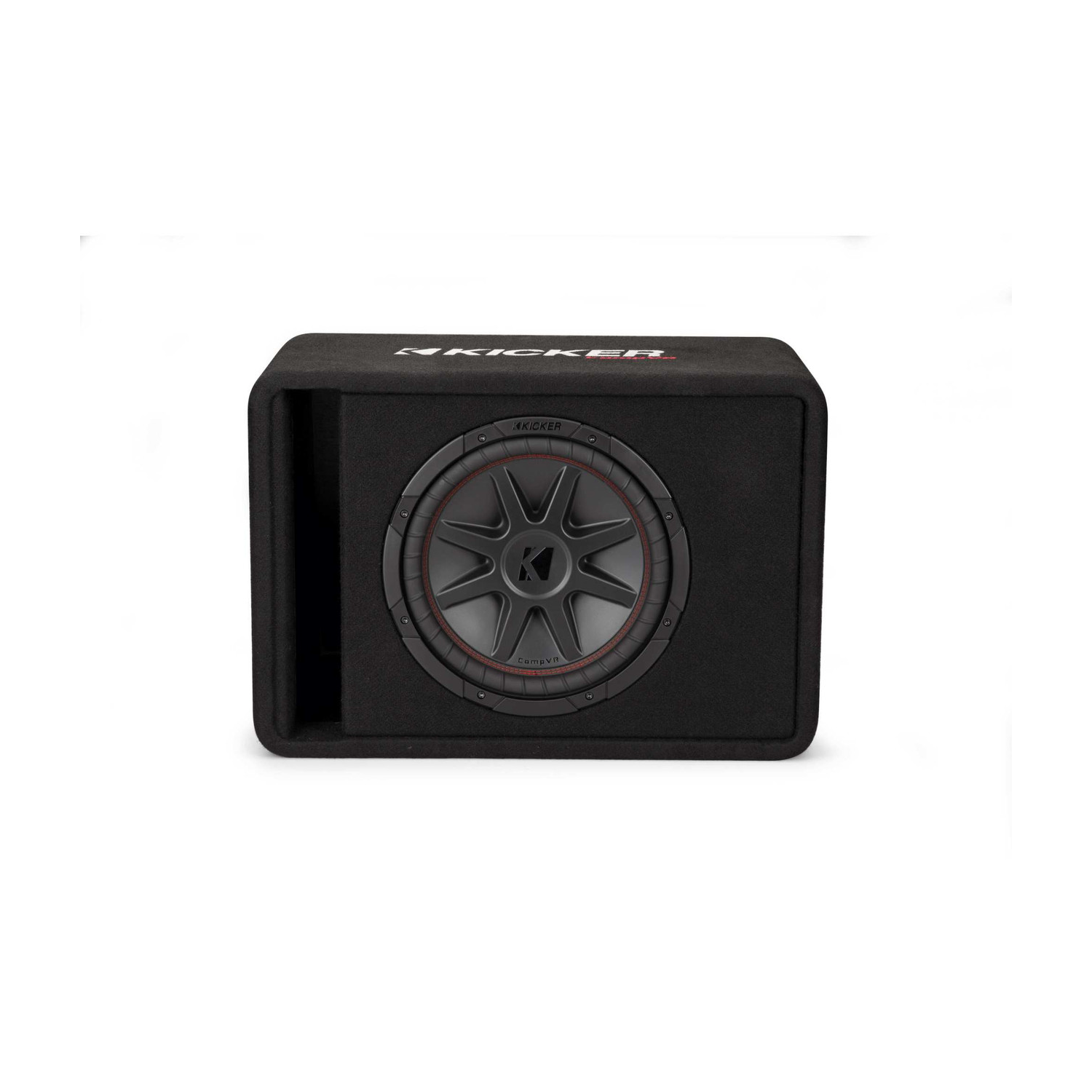 Haut-parleur d’extrêmes graves de 12 po CompVR 48VCVR122 de Kicker avec caisson à évents, 2 ohms, compatible RoHS