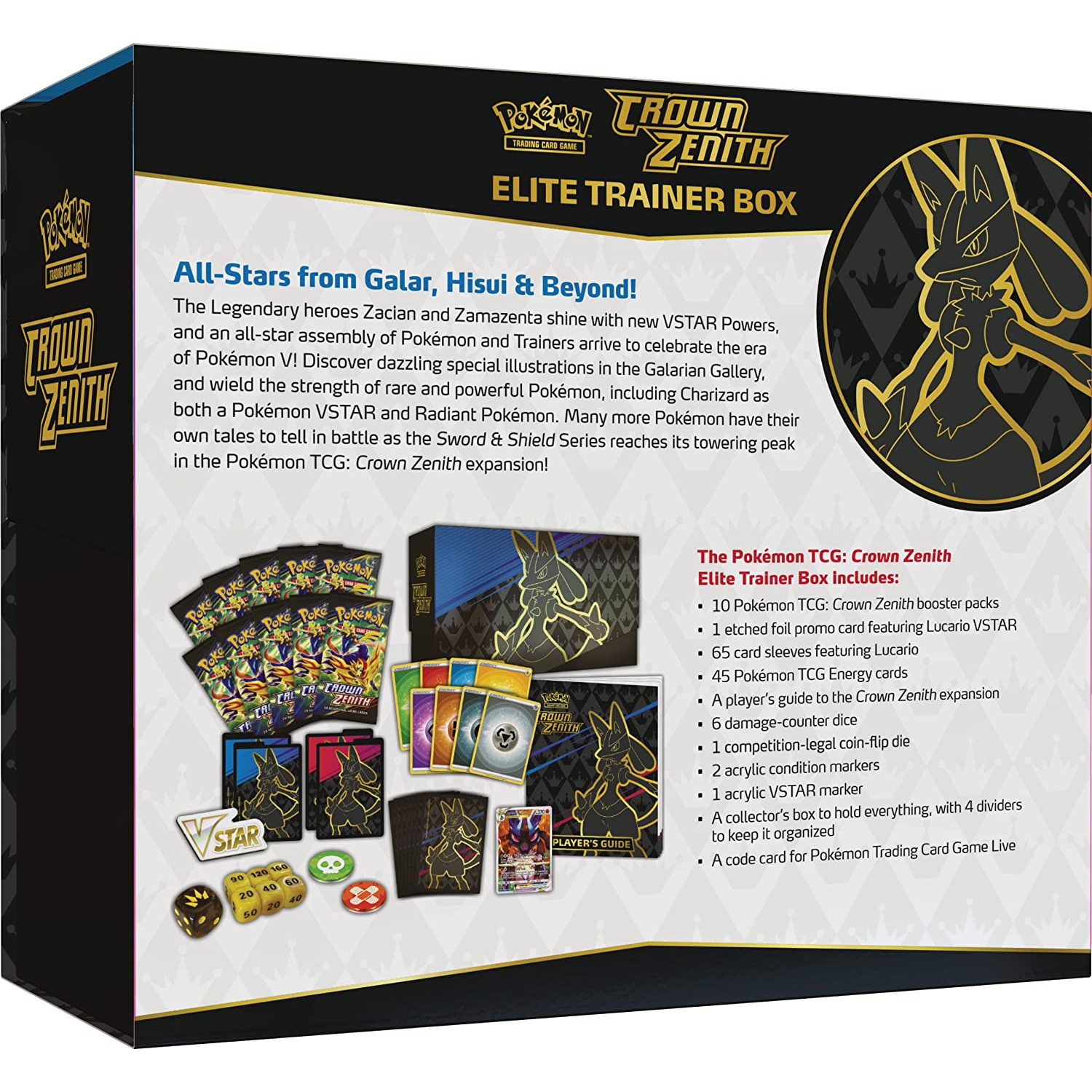 Pokemon USA Pokemon Trading Card Game: Sword & Shield Crown Zenith Elite Trainer Box 10 Packs