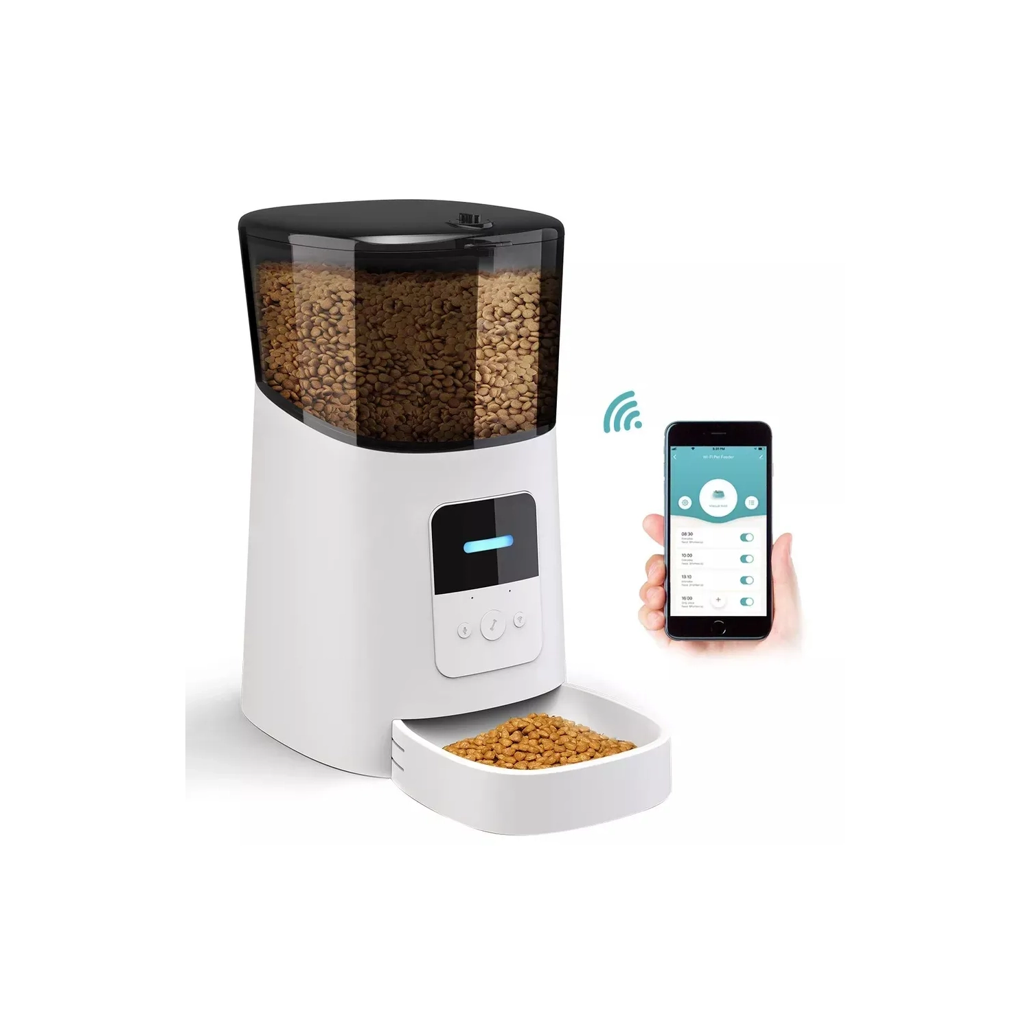 Distributeur automatique de chats a|M Pets, gamelle intelligente Wi-Fi pour chats et chiens