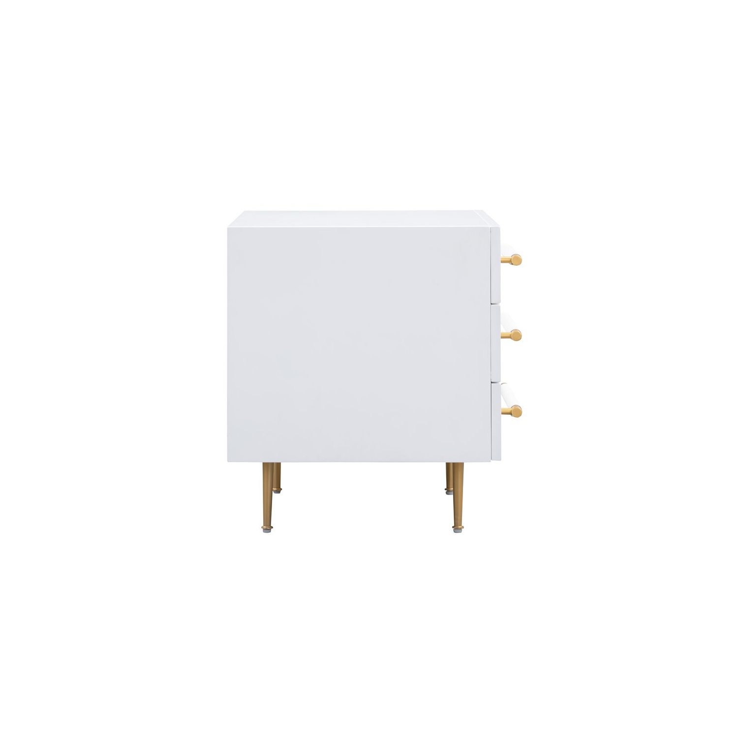 Trident White Acacia Wood Nightstand