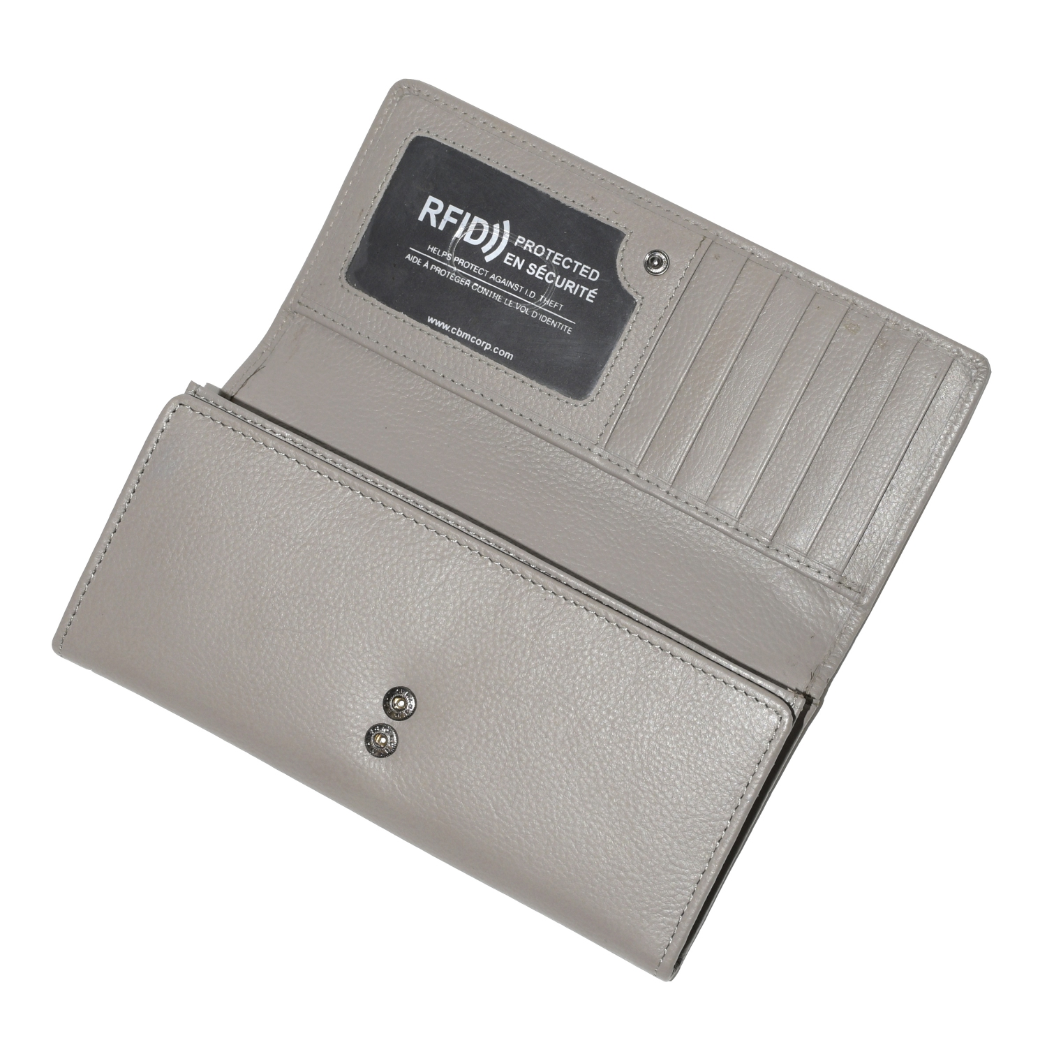 Club Rochelier Ladies Leather Clutch Wallet with Gusset Taupe