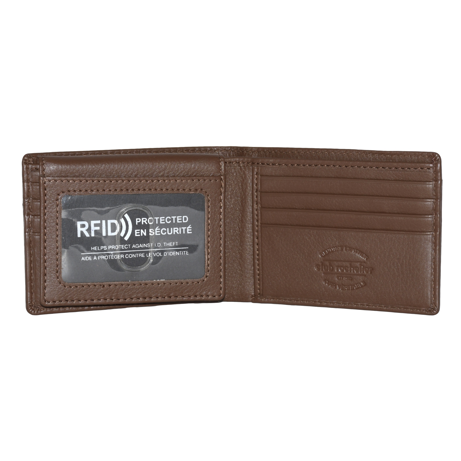 Club Rochelier Slimfold Wallet with Removable ID Brown