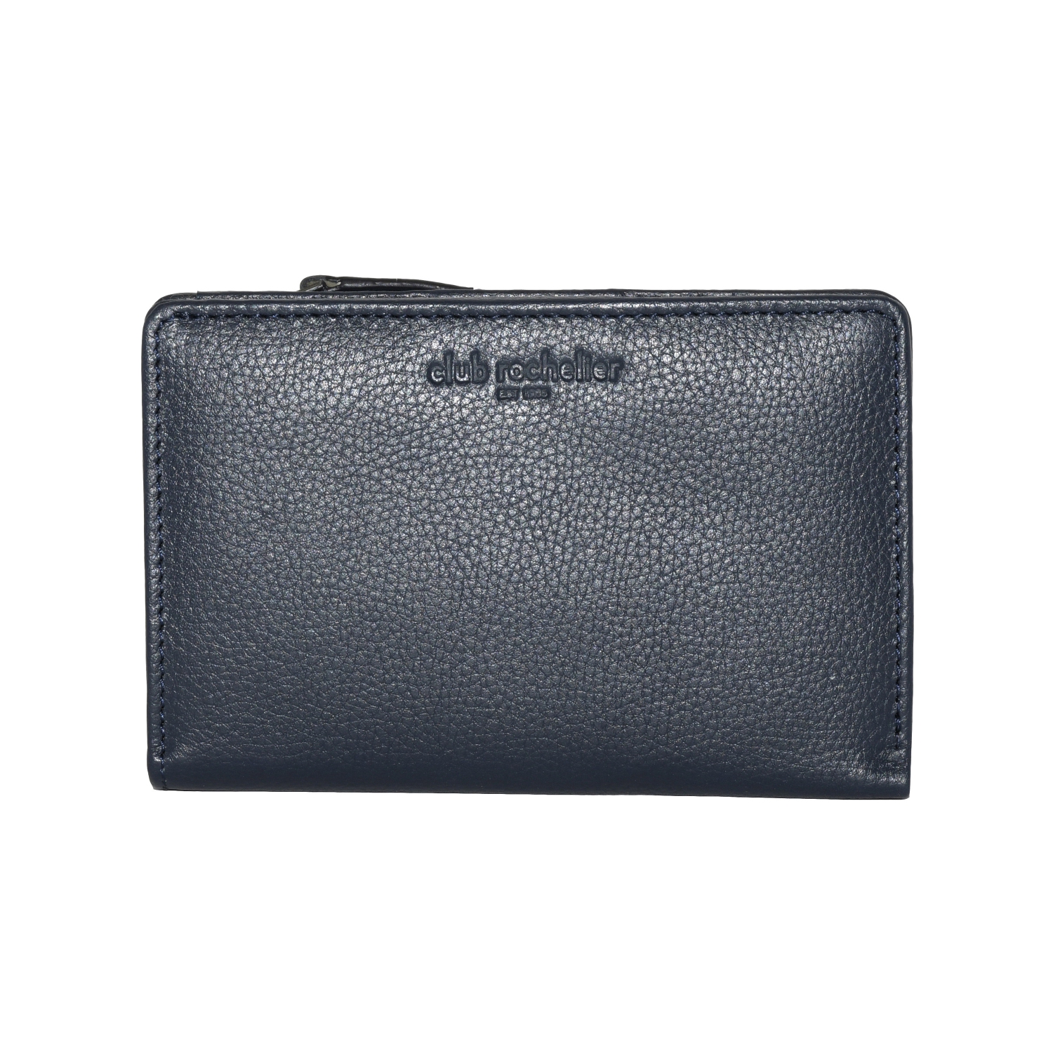 Club Rochelier Ladies Medium Leather Bifold Wallet Navy
